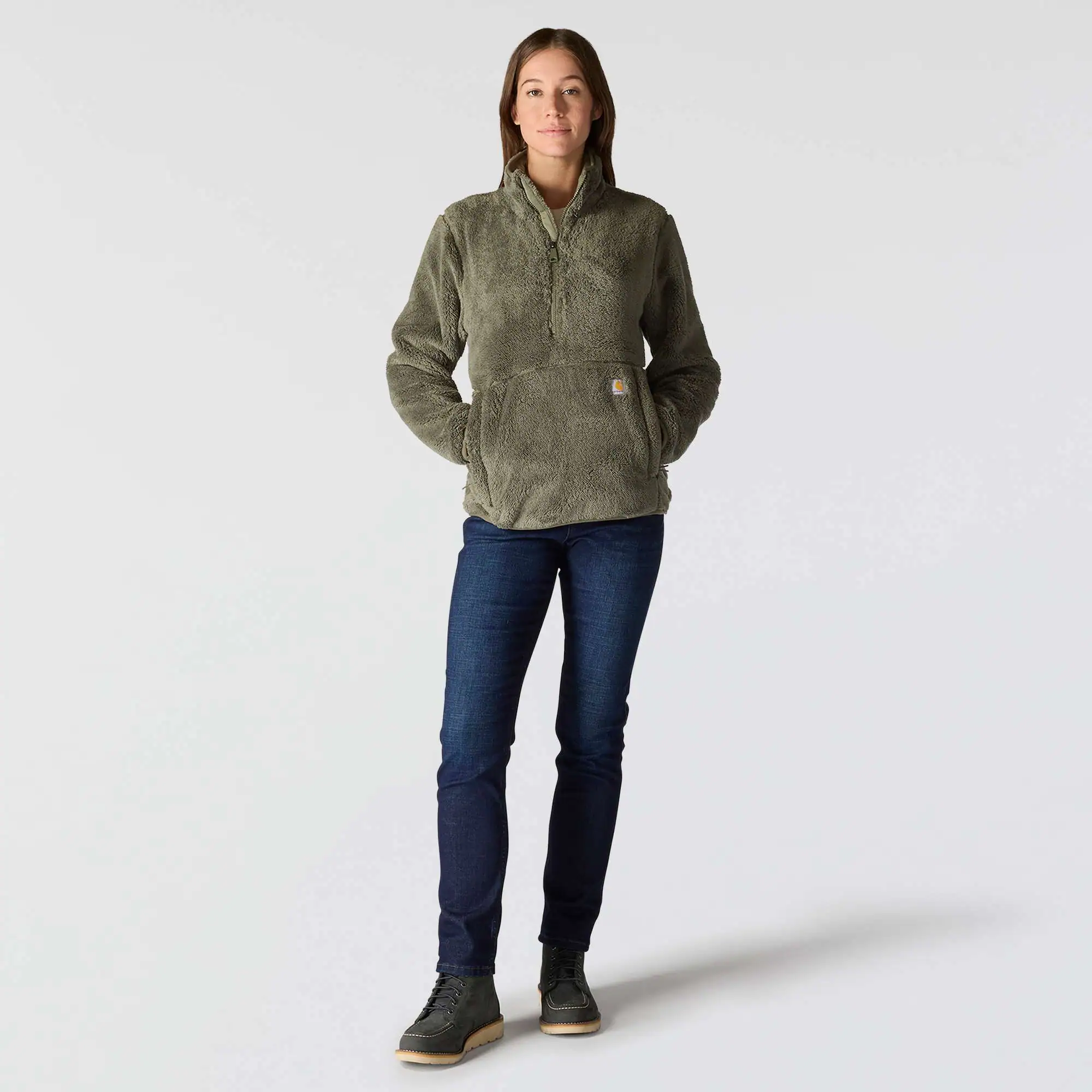 Women's Loose Fit Fleece Pullover - 3 Warmest Rating