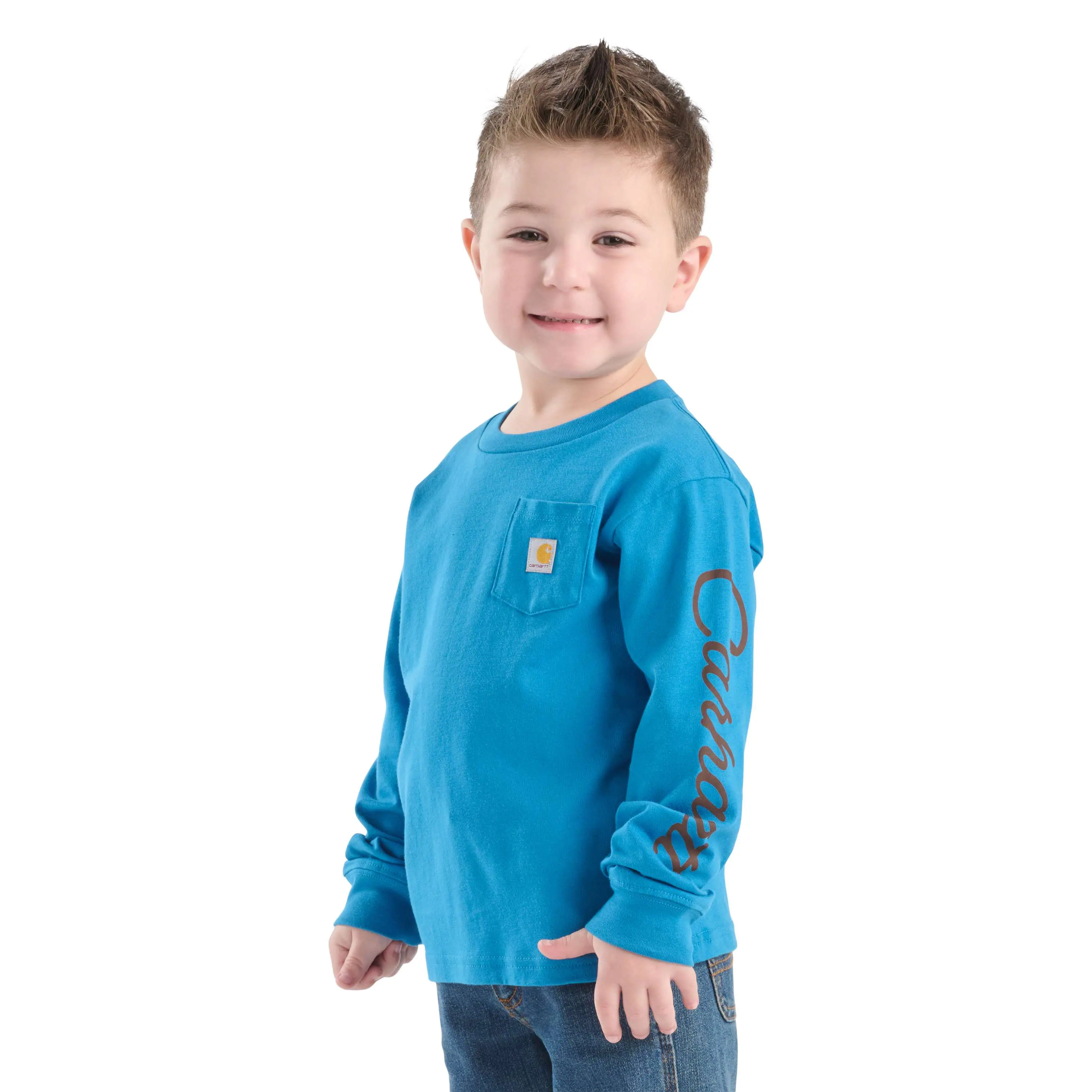 Boys' Long Sleeve Dog Pocket T-Shirt (Toddler/Child/Youth)