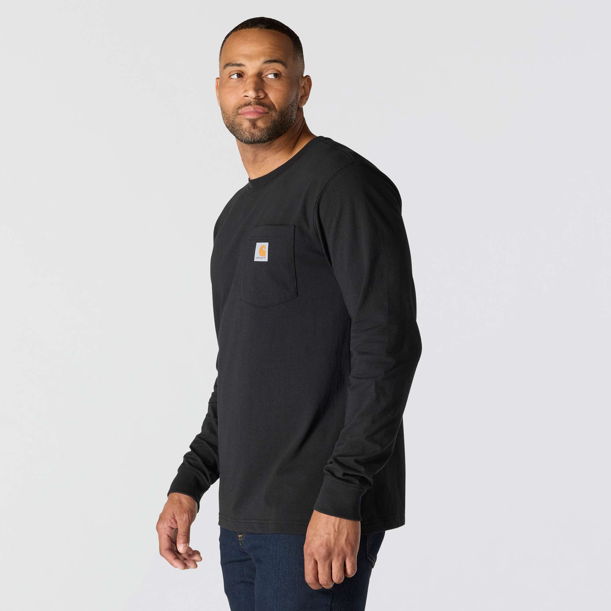 Relaxed Fit Heavyweight Long-Sleeve Pocket C Graphic T-Shirt