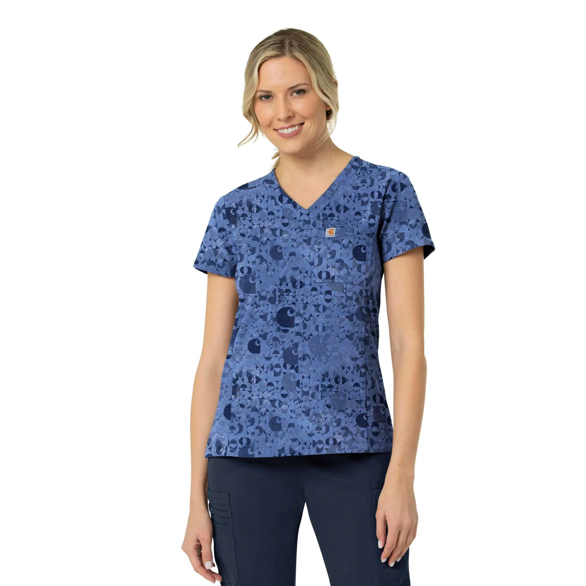 Women's Force Tuck-In Scrub Print Top