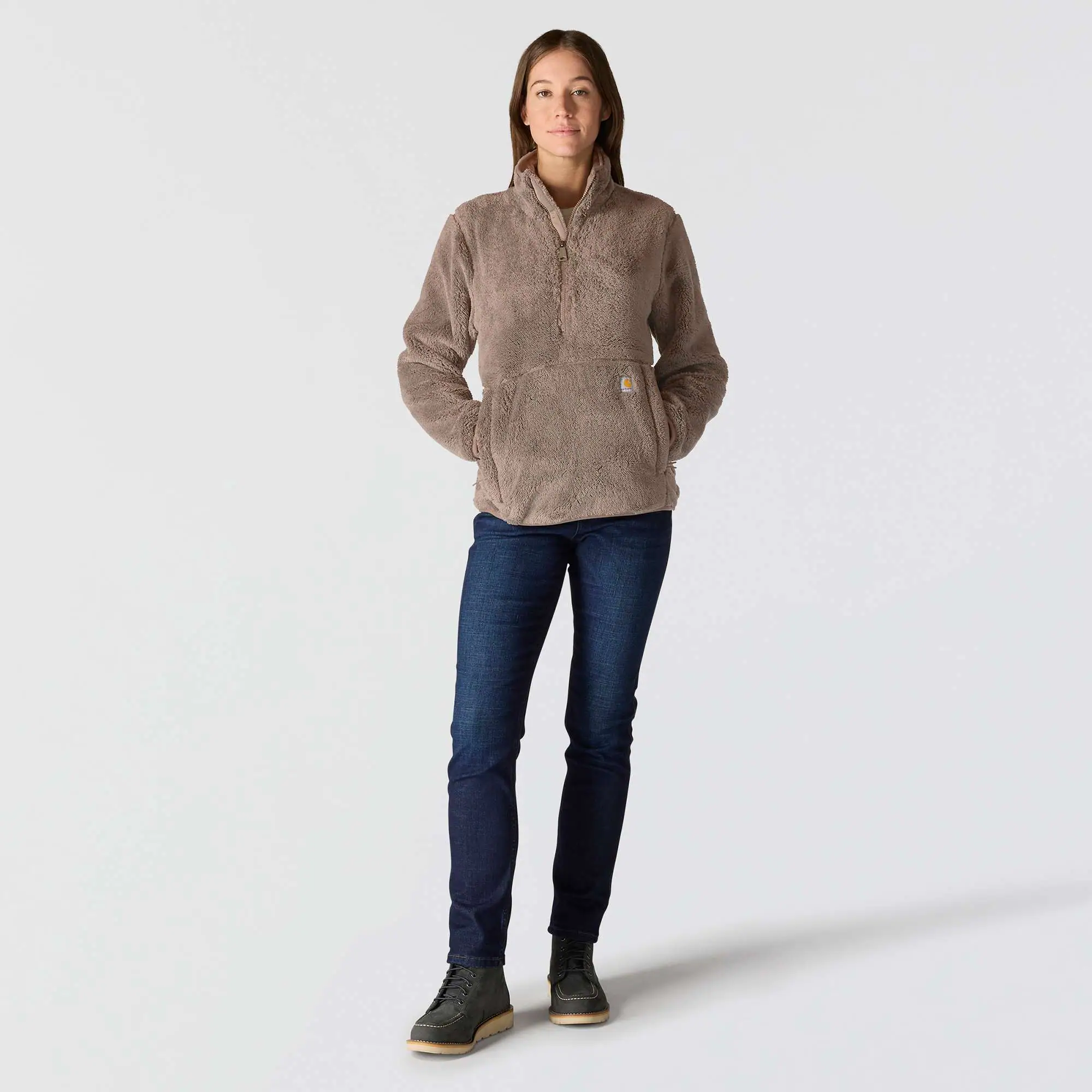 Women's Loose Fit Fleece Pullover - 3 Warmest Rating