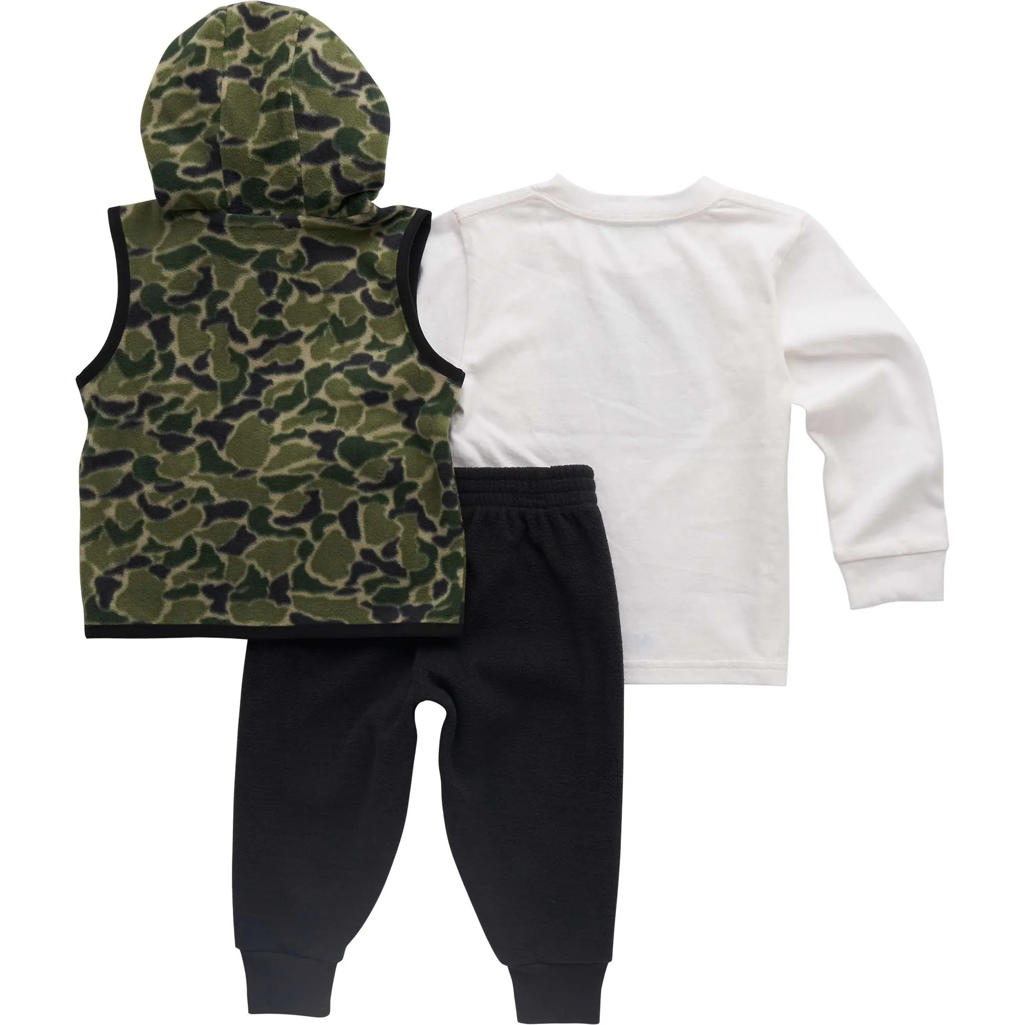 Boys' 3-Piece Camo Vest, Long-Sleeve T-Shirt & Pant Set (Baby)