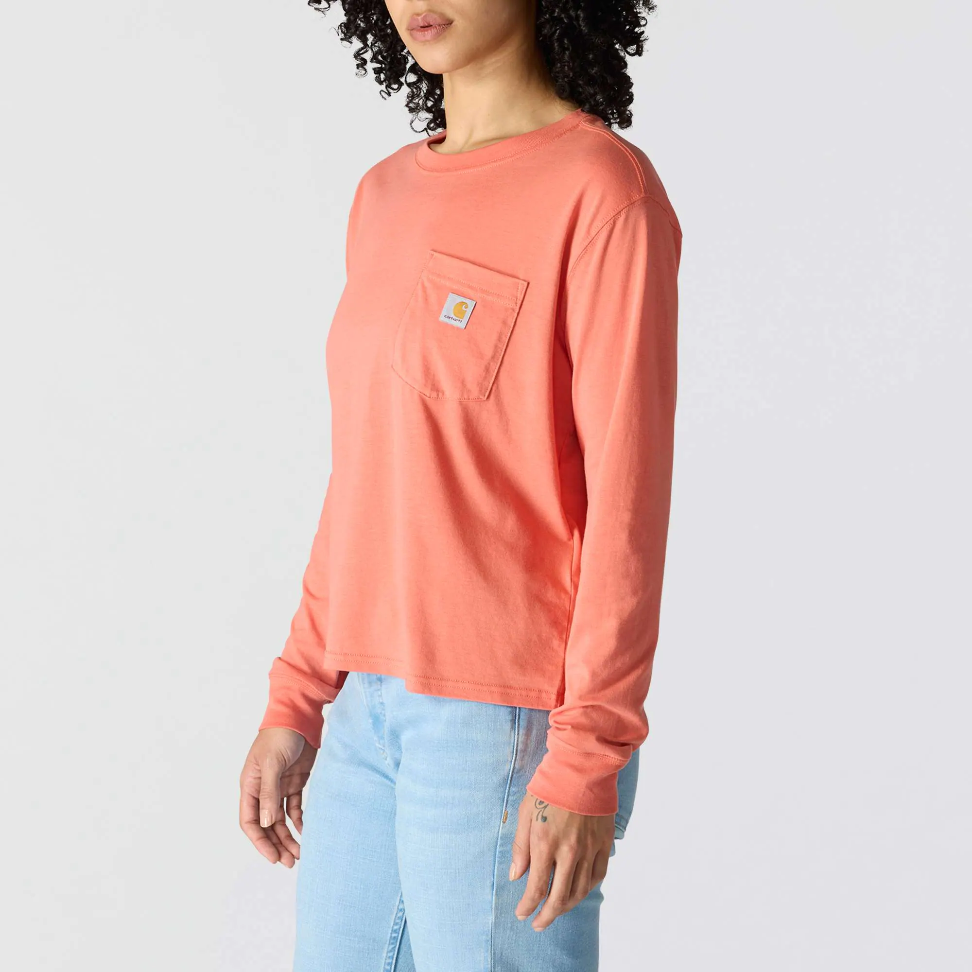 Women's TENCEL™ Fiber Series Loose Fit Long-Sleeve Crewneck Pocket T-Shirt