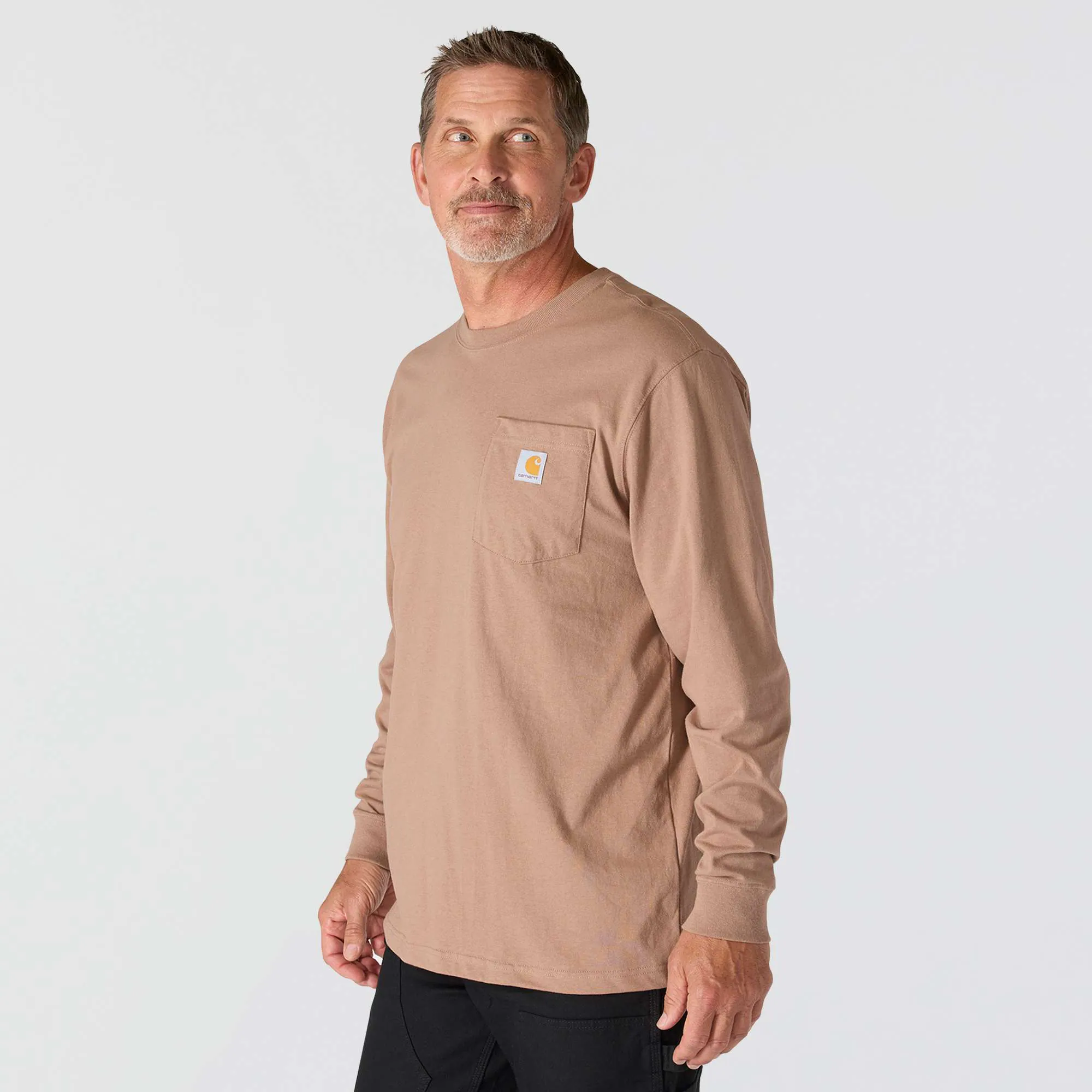 Loose Fit Heavyweight Long-Sleeve Pocket T-Shirt