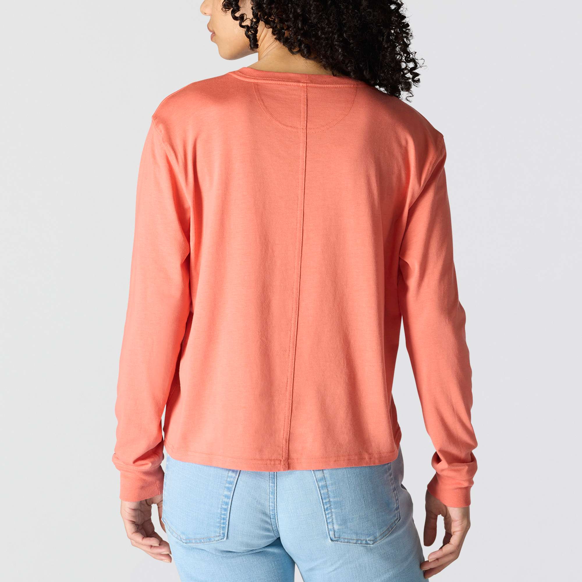 Women's TENCEL™ Fiber Series Loose Fit Long-Sleeve Crewneck Pocket T-Shirt