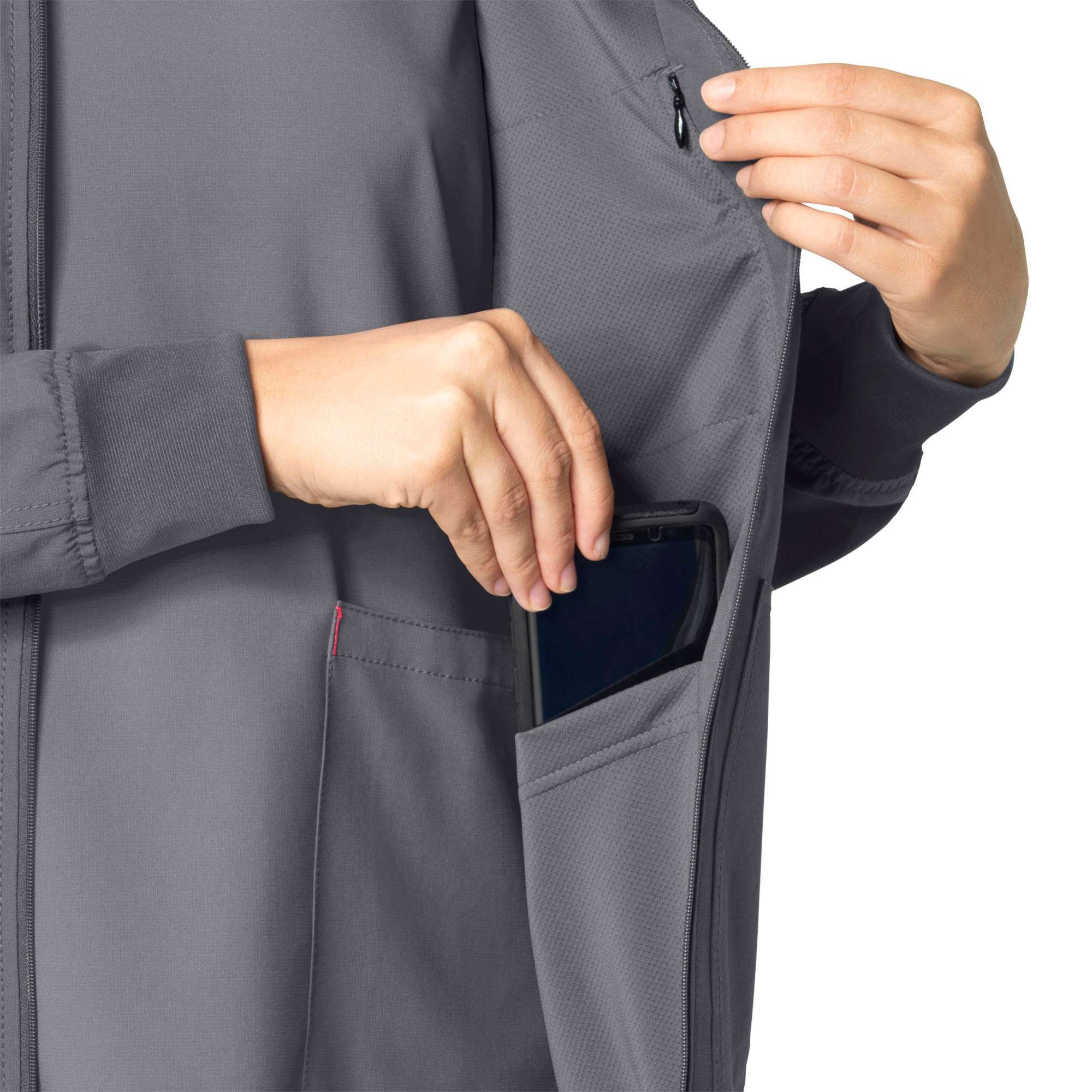 Women's Carhartt Force® Women's Force Cross-Flex Zip-Front Utility Scrub Jacket