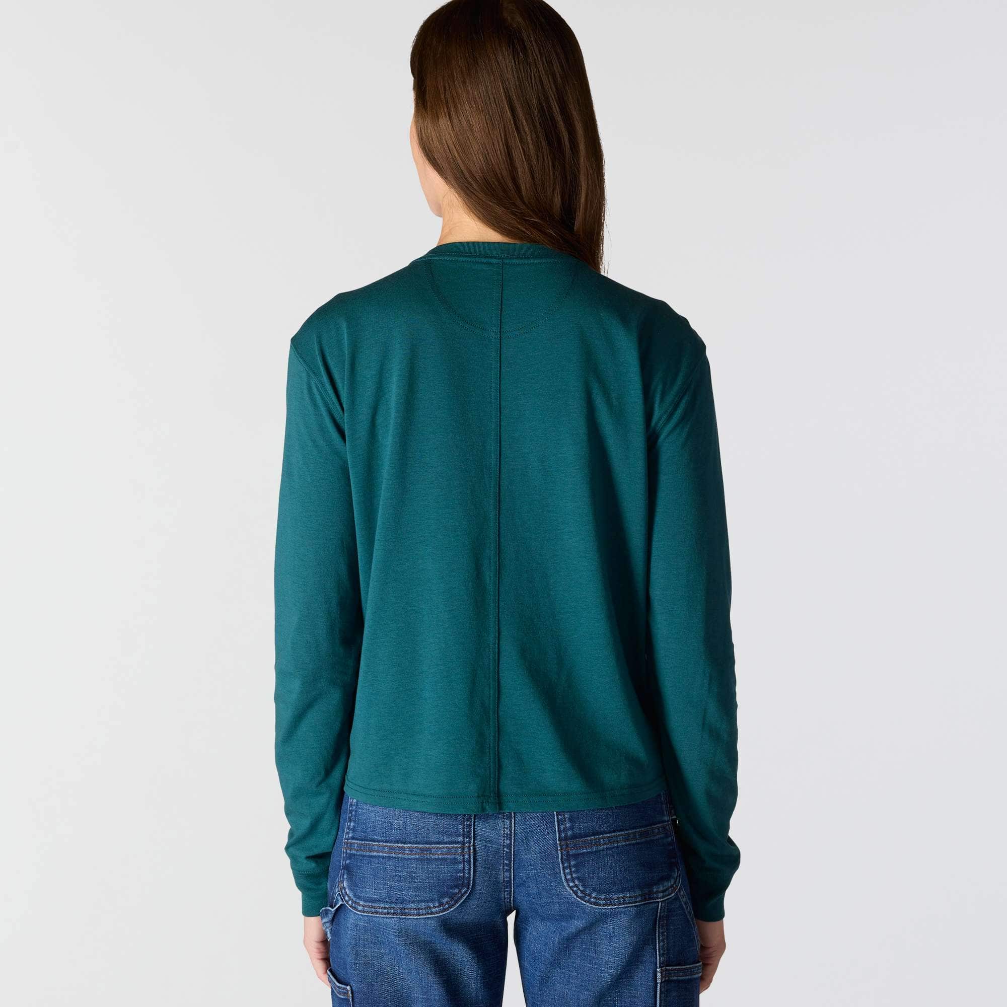 Women's TENCEL™ Fiber Series Loose Fit Long-Sleeve Crewneck Pocket T-Shirt