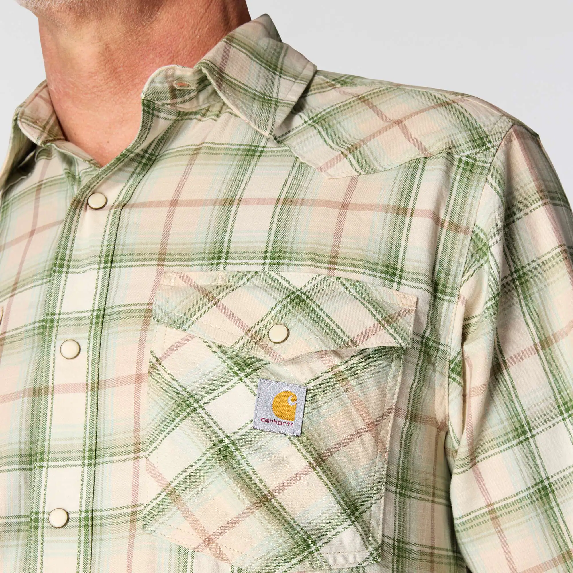 Montana Rugged Flex™ Relaxed Fit Lightweight Long-Sleeve Snap-Front Plaid Shirt