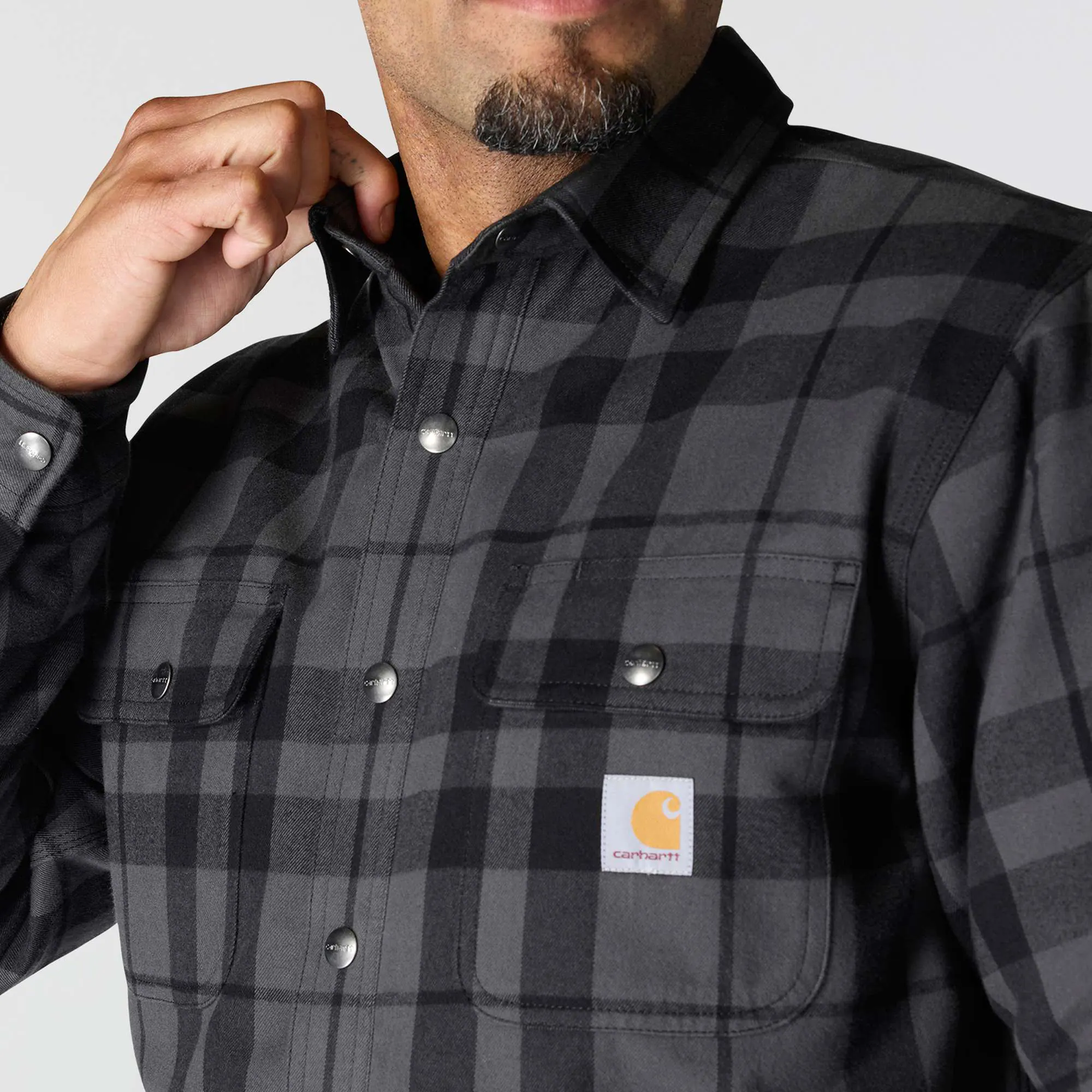 Relaxed Fit Flannel Sherpa-Lined Shirt Jac