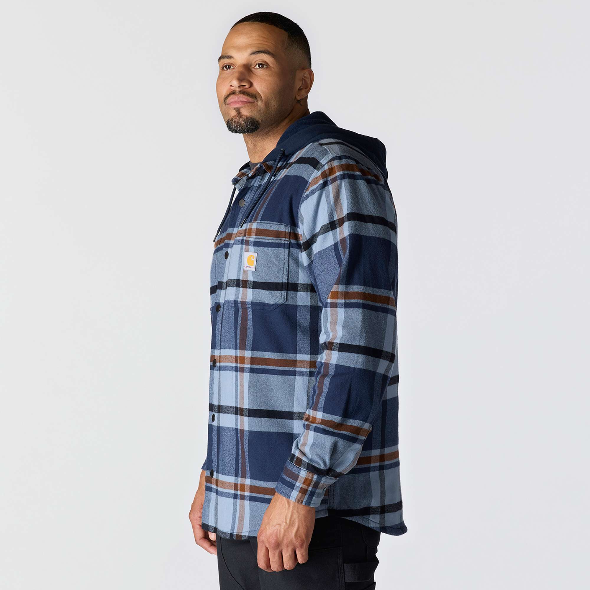 Rugged Flex® Relaxed Fit Flannel Fleece Lined Hooded Shirt Jac
