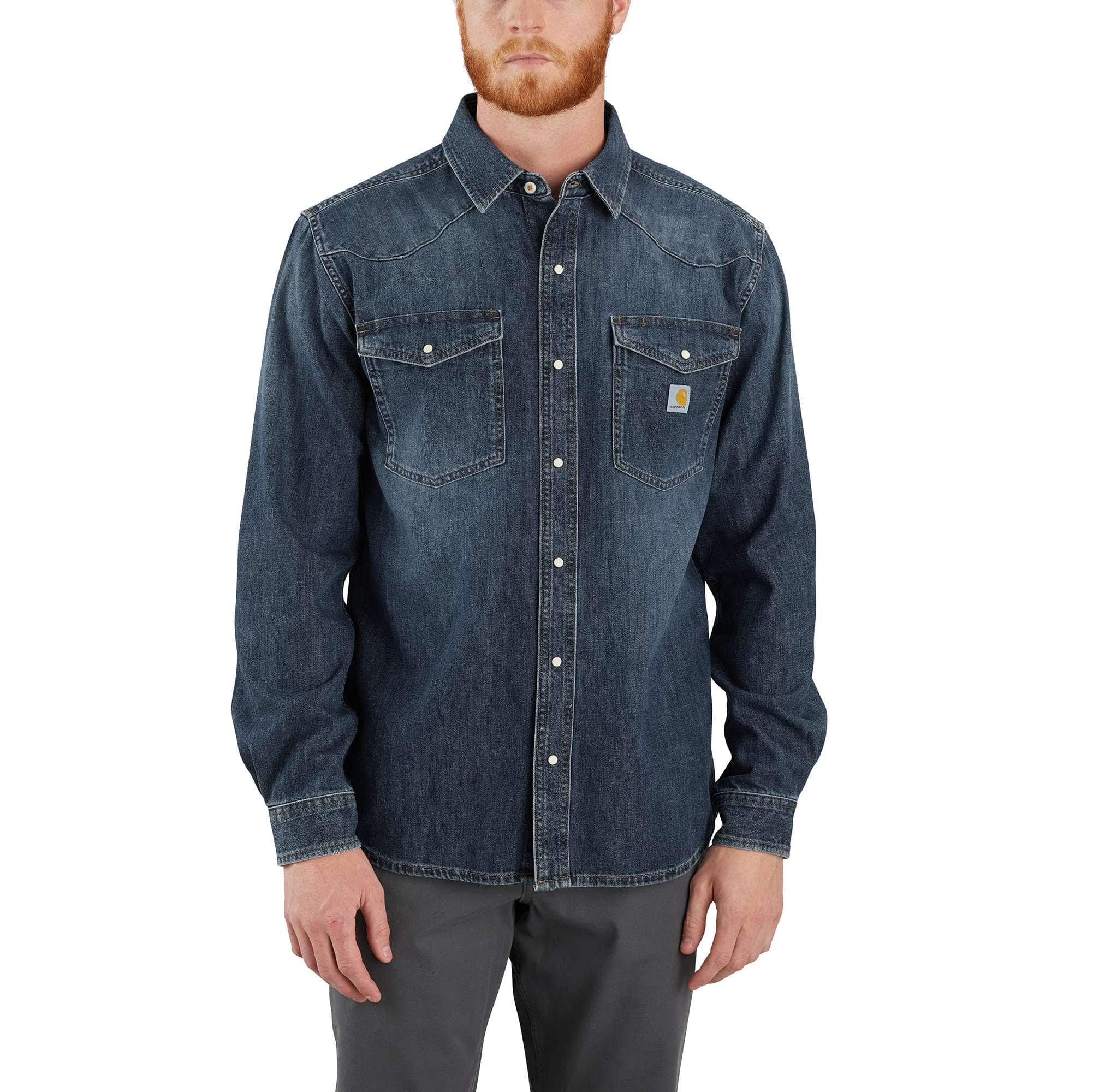 Montana Relaxed Fit Midweight Denim Long-Sleeve Snap Front Shirt
