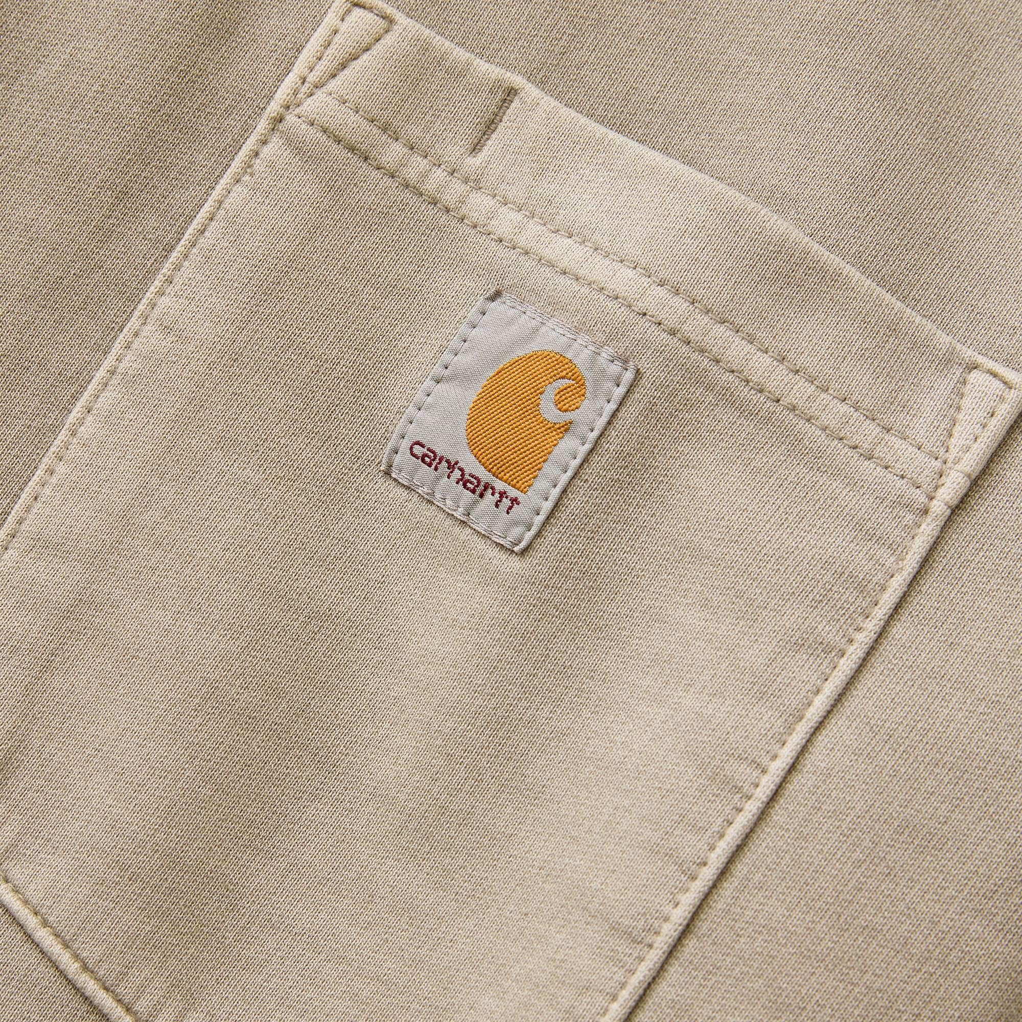 Relaxed Fit Midweight Garment Dye French Terry Crewneck Pocket Sweatshirt