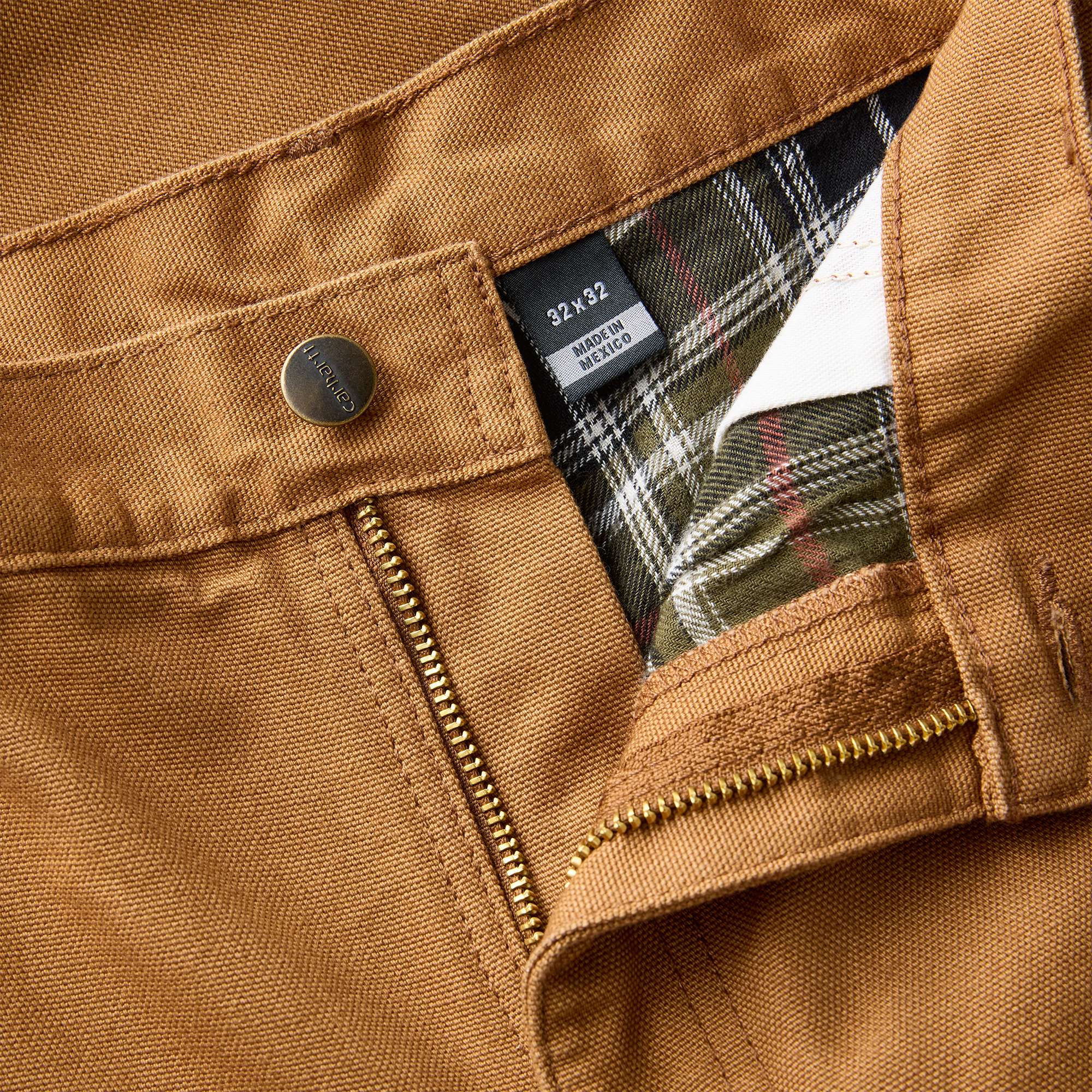 Loose Straight Washed Duck Lined Dungaree