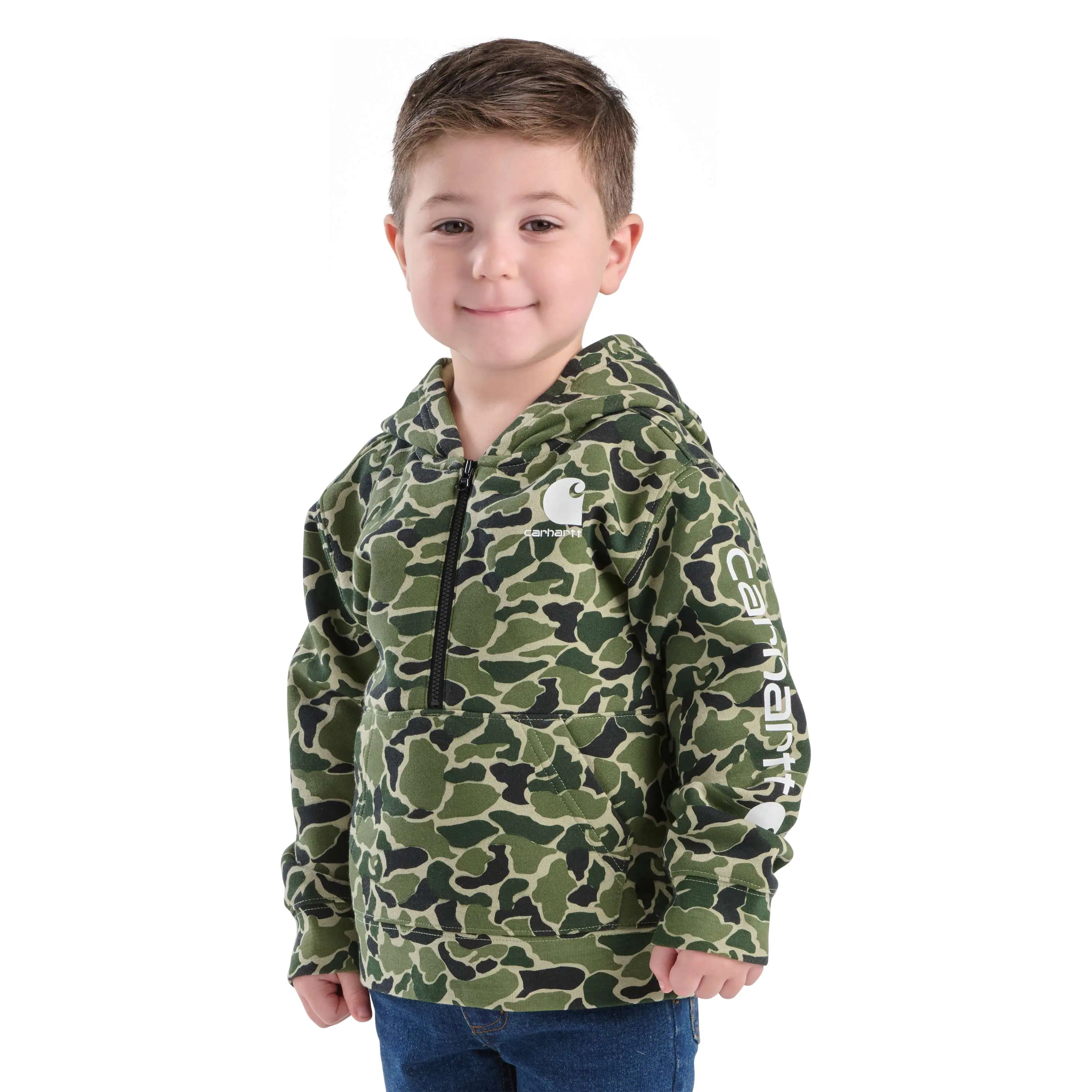 Boys' Long Sleeve Half-Zip Camo Sweatshirt (Baby/Toddler)