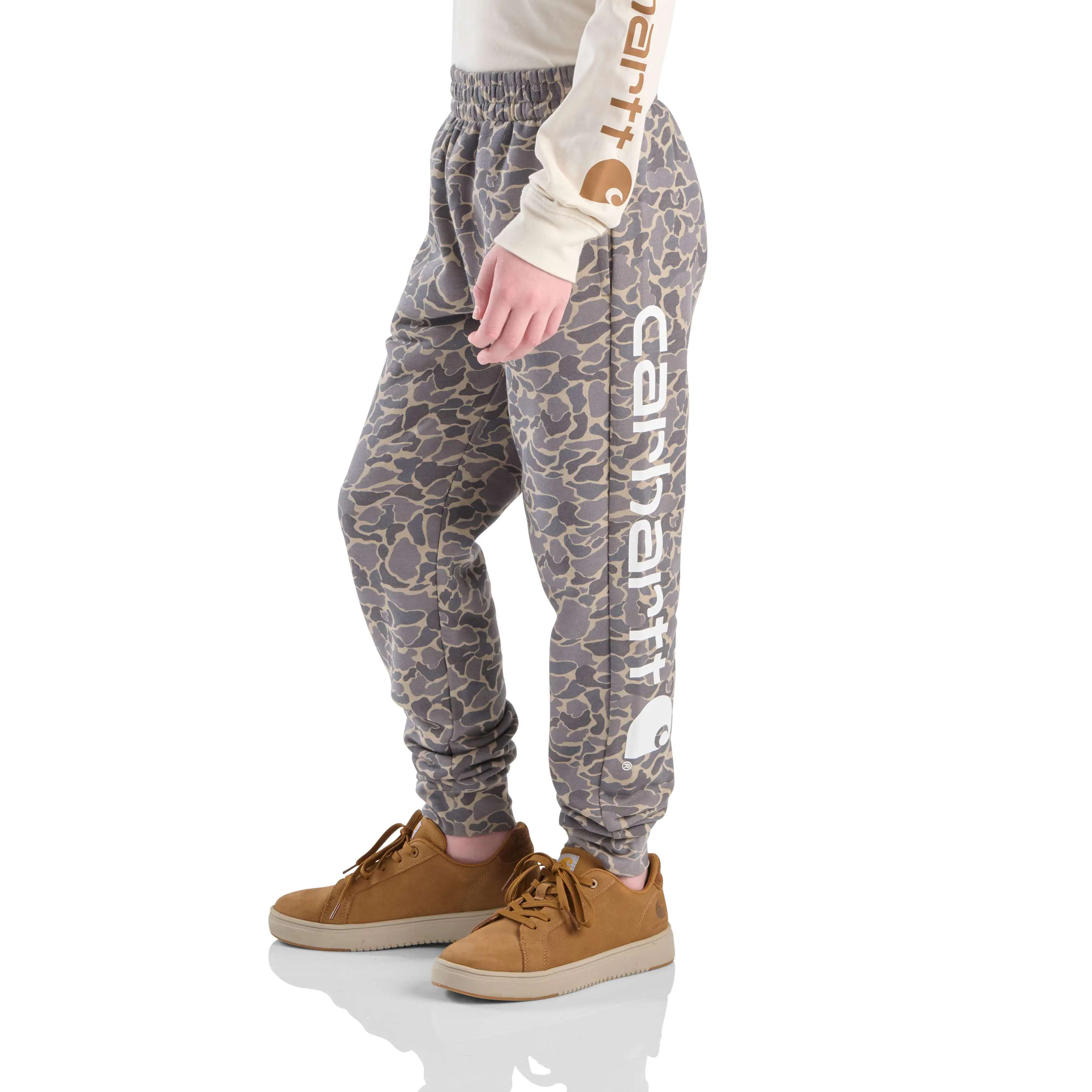 Boys' Elastic Waistband Fleece Camo Logo Sweatpants (Child/Youth)