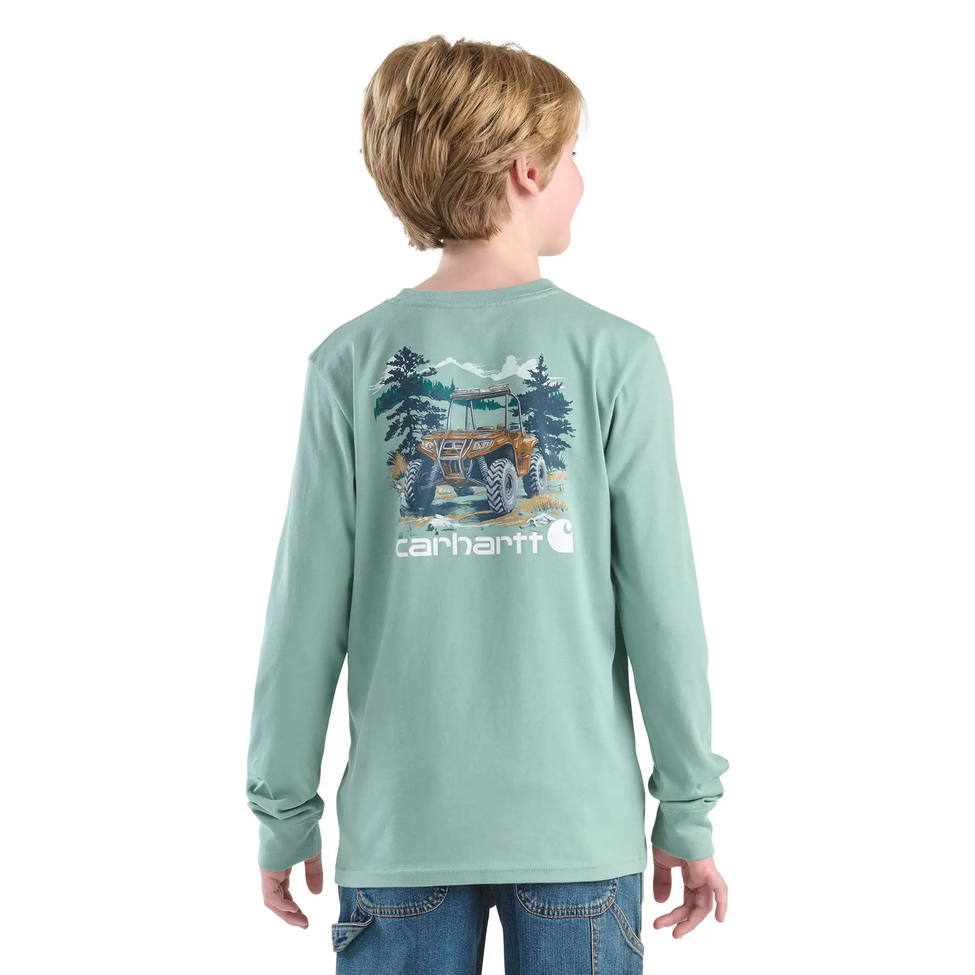 Boys' Long Sleeve Vehicle Pocket T-Shirt (Child/Youth)
