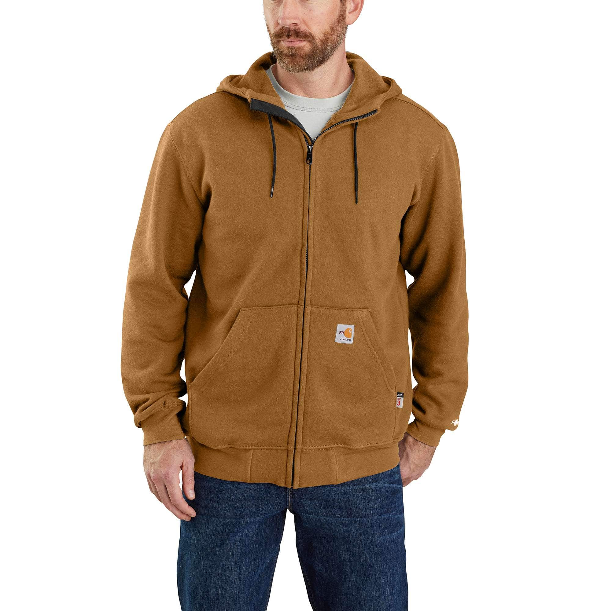 Flame-Resistant Carhartt Force® Loose Fit Midweight Hooded Zip Front Sweatshirt