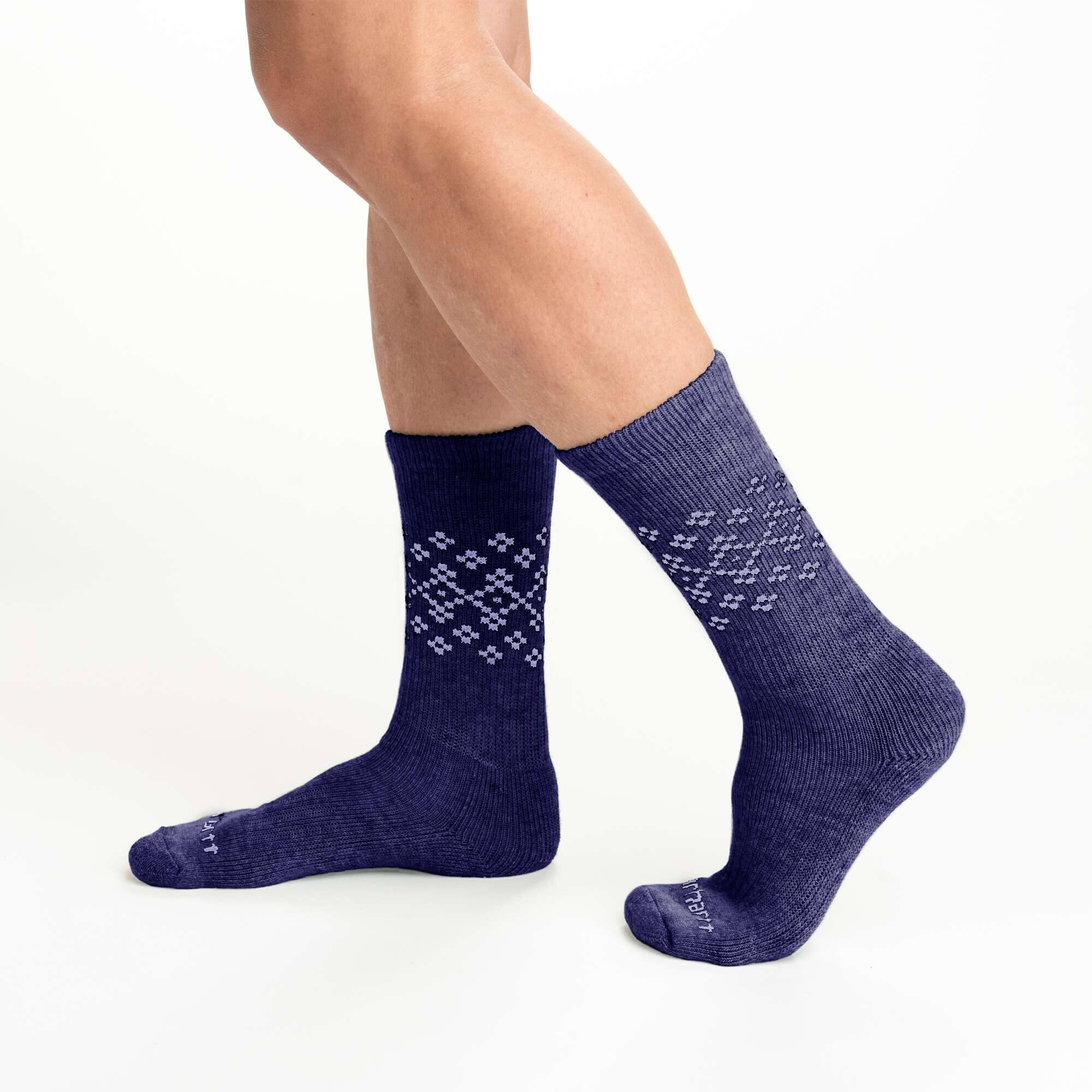 Women's Midweight Synthetic-Wool Blend Fairisle Crew Sock 2-Pack
