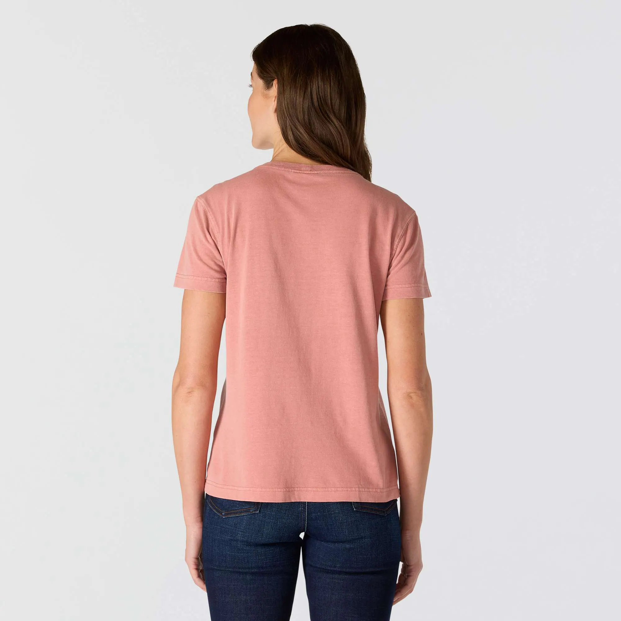 Women's Re-Engineered Relaxed Fit Midweight Short-Sleeve Garment Dye Pocket T-Shirt