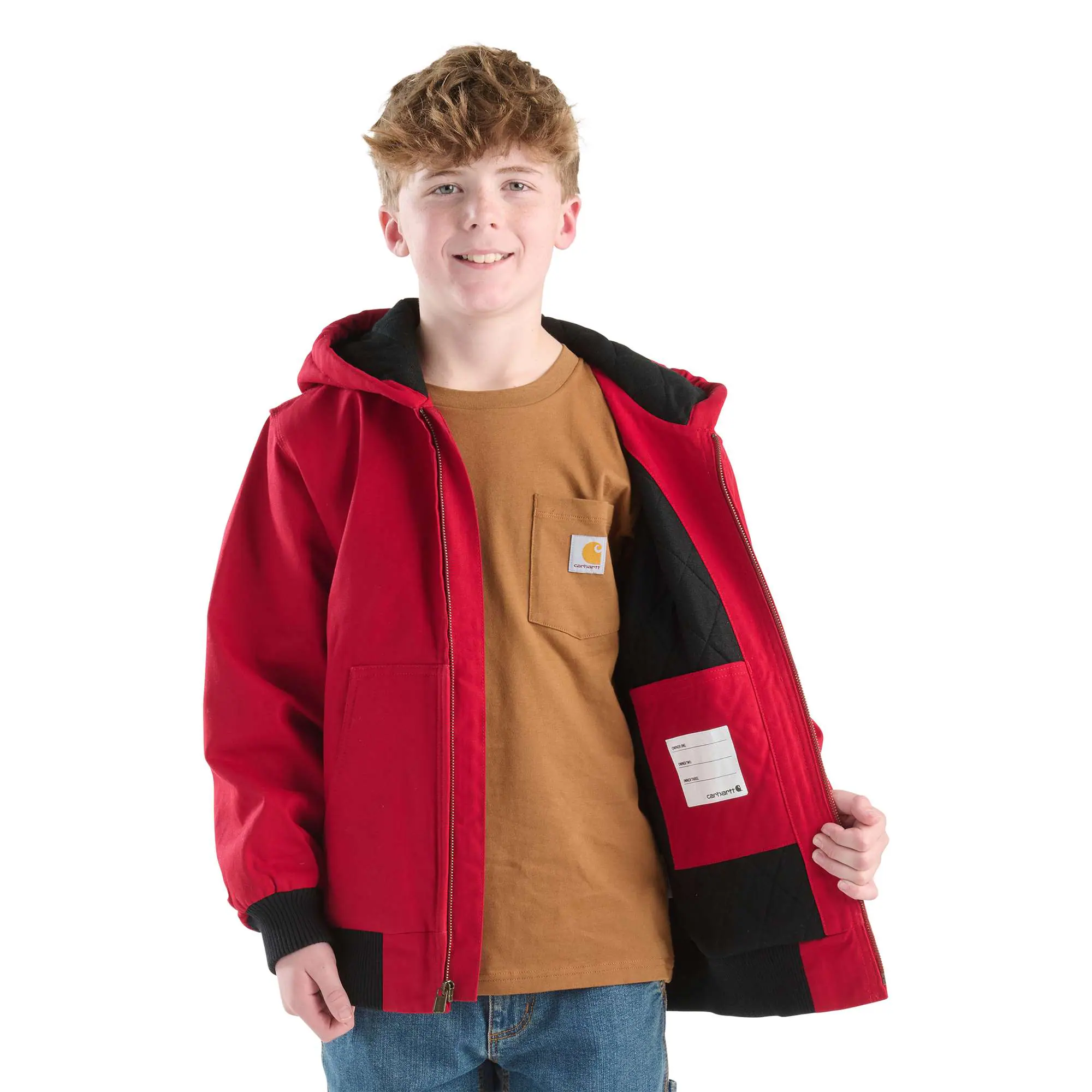 Boys' Long Sleeve Canvas Insulated Hooded Active Jac (Child/Youth)