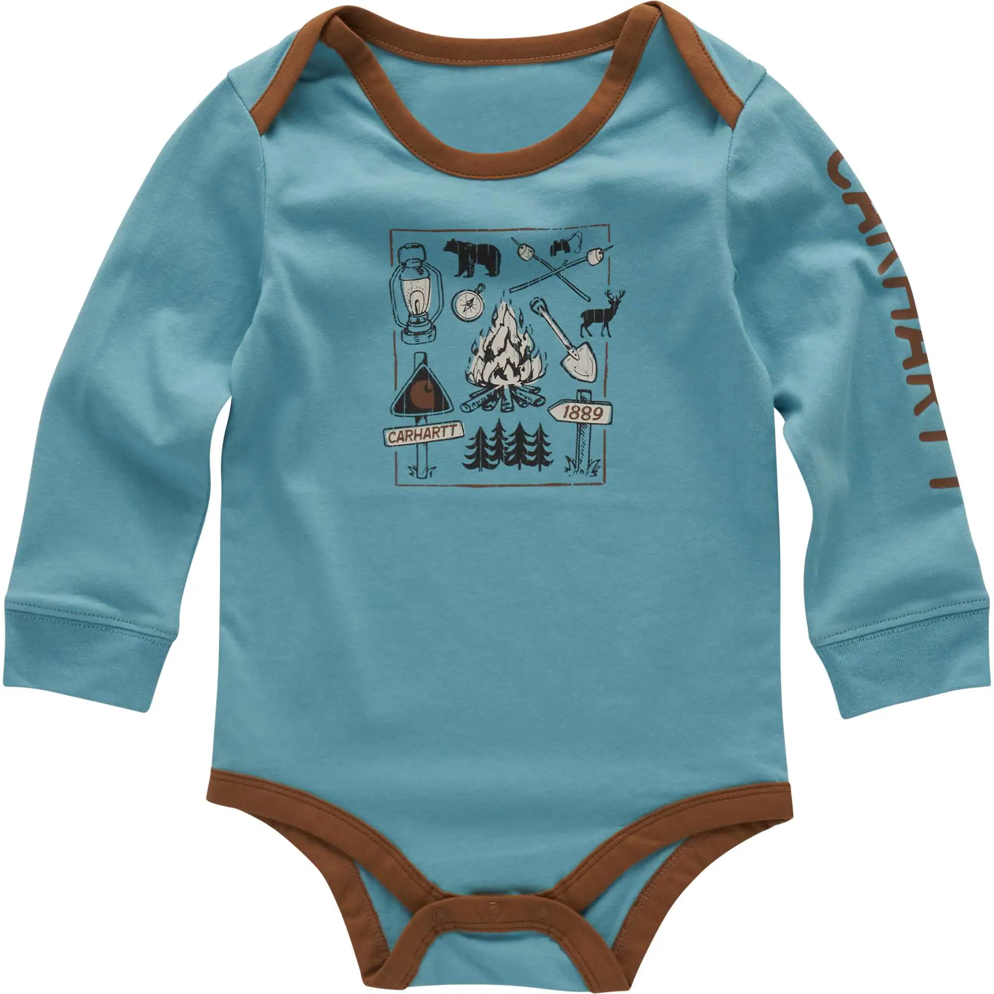 Boys' Long Sleeve Camping Bodysuit (Baby)