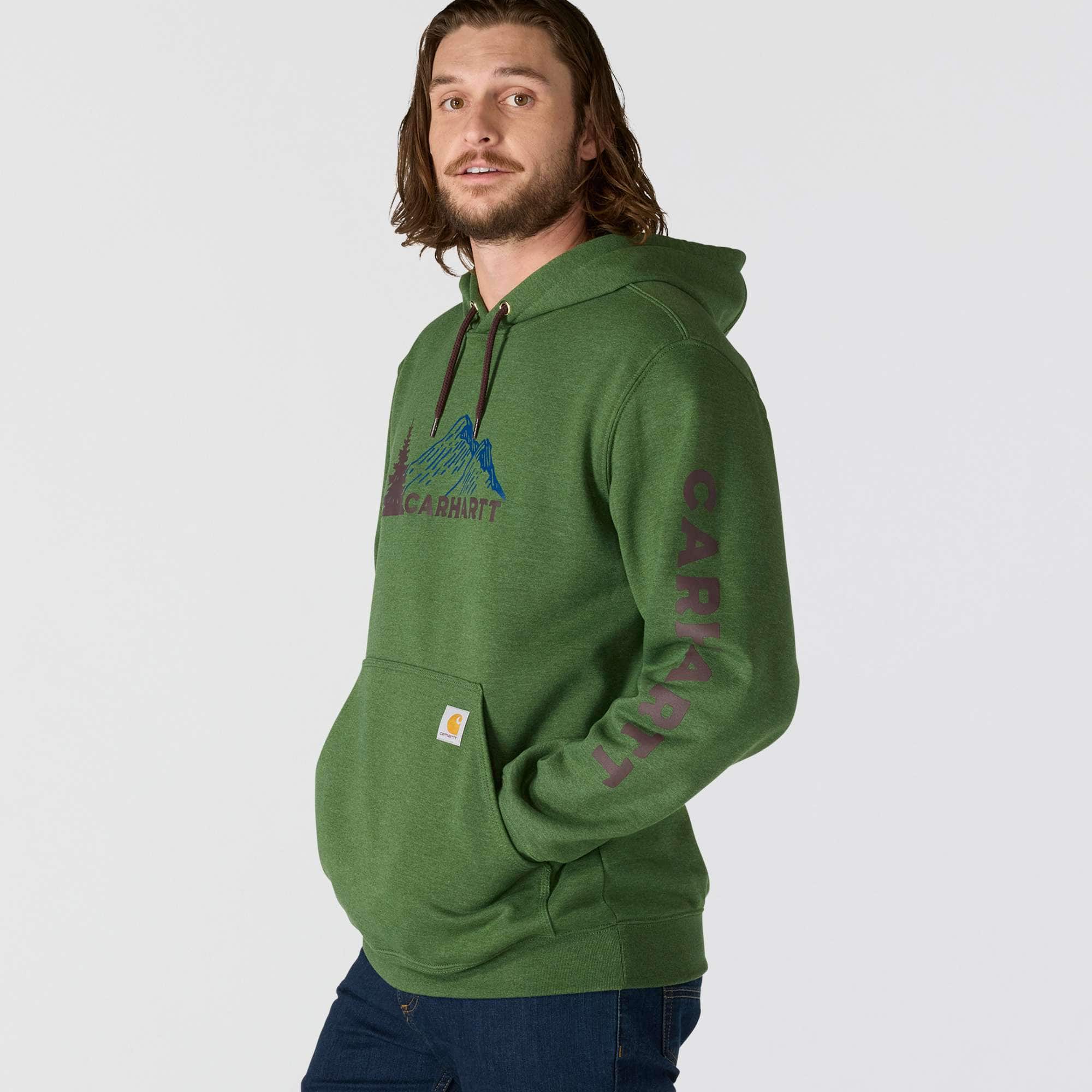 Loose Fit Midweight Mountain Graphic Sweatshirt