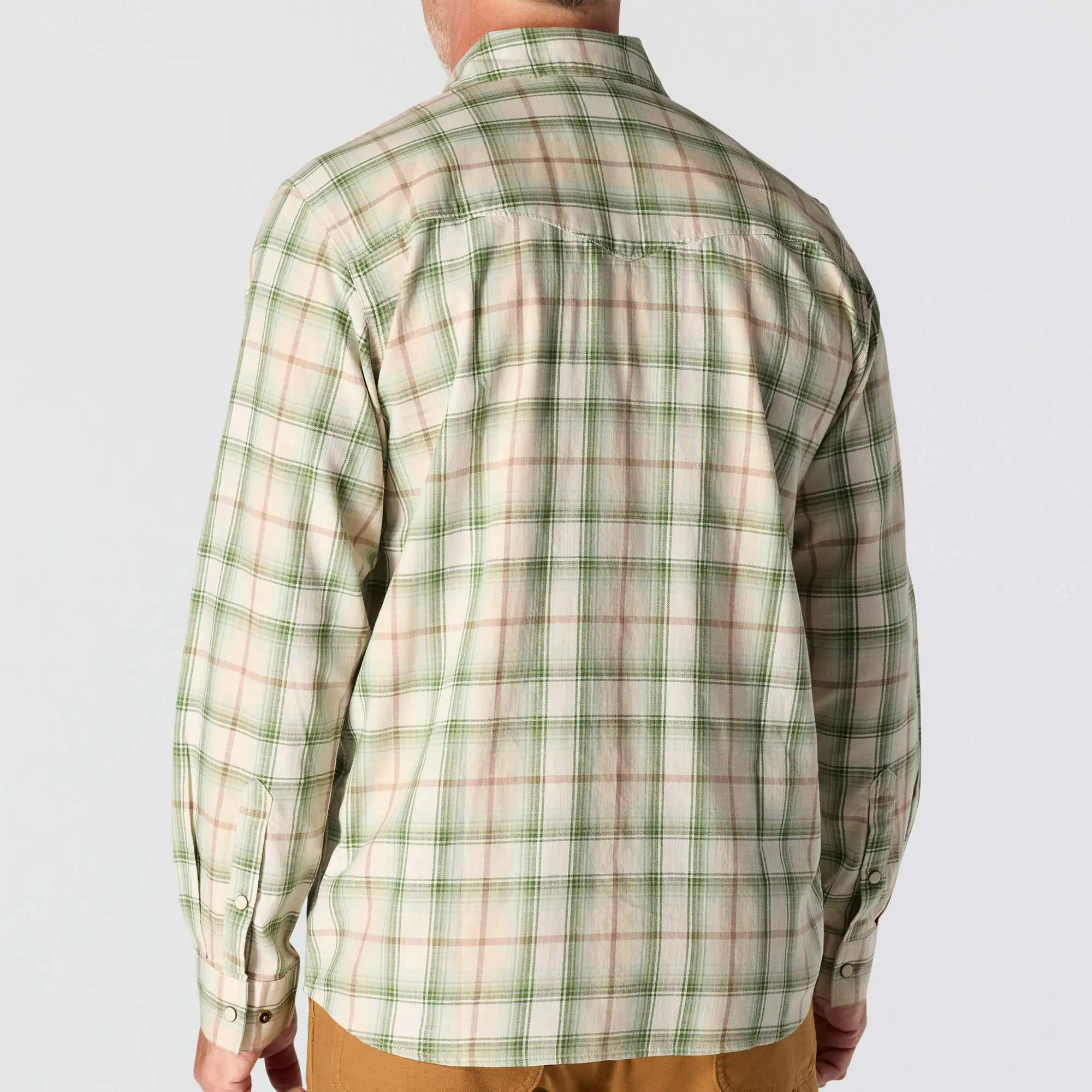 Montana Rugged Flex™ Relaxed Fit Lightweight Long-Sleeve Snap-Front Plaid Shirt