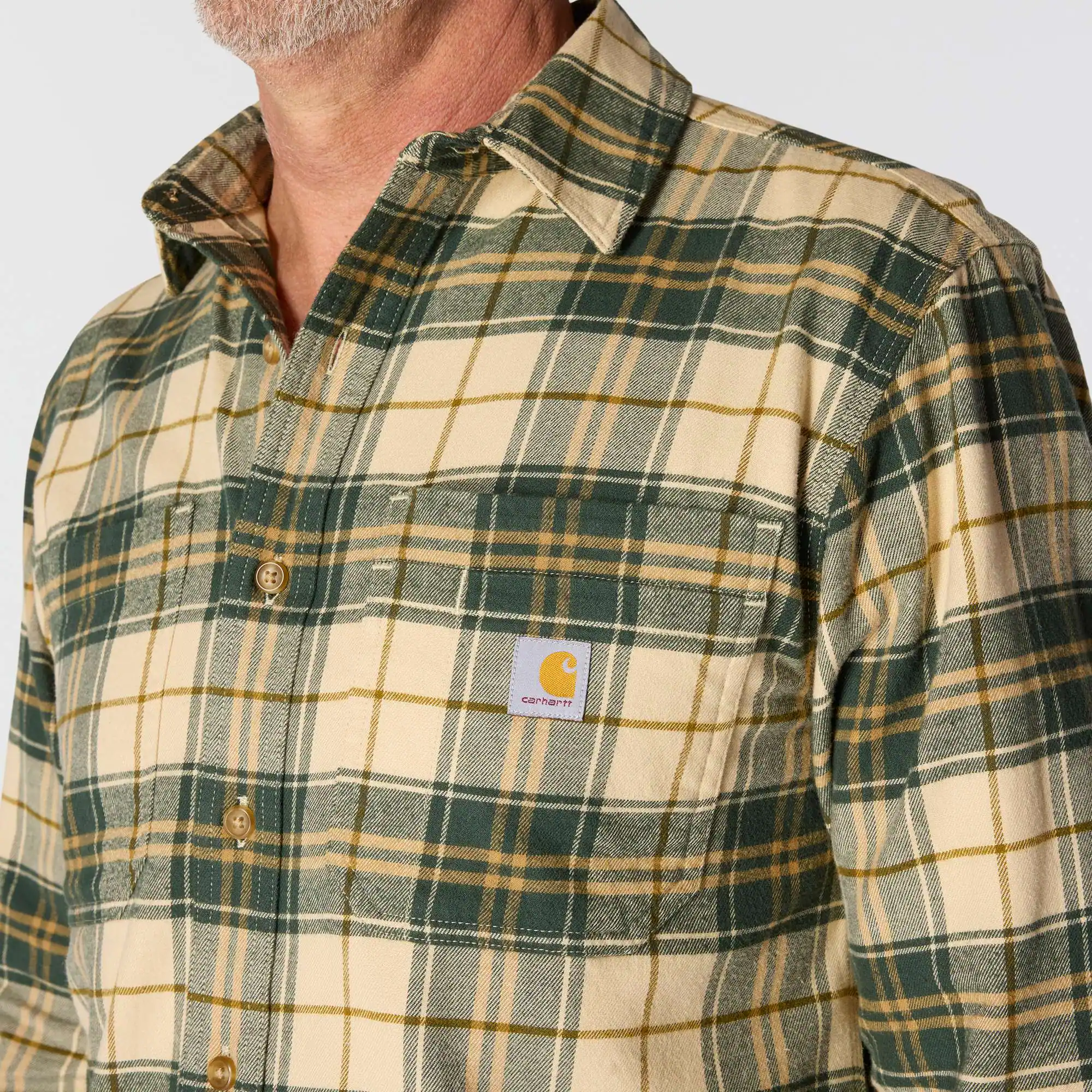 Rugged Flex™ Relaxed Fit Midweight Flannel Long-Sleeve Plaid Shirt