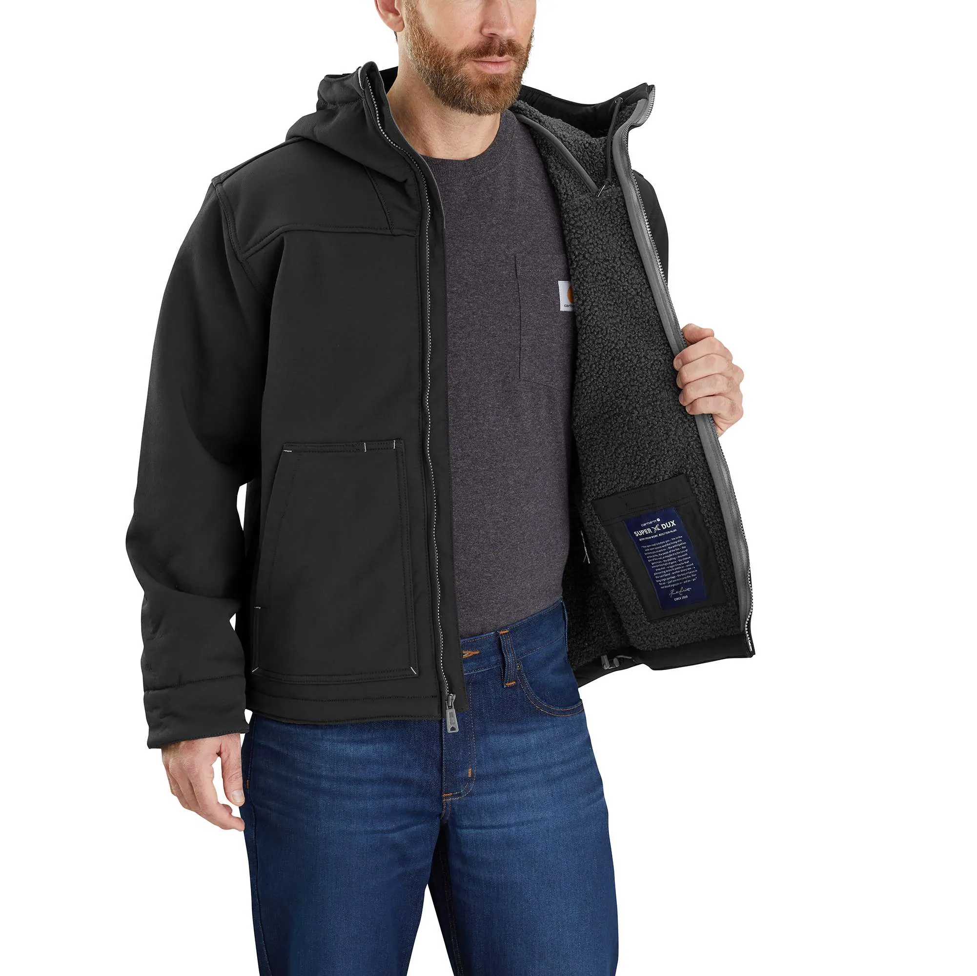 Men's Super Dux™ Sherpa-Lined Active Jac - Relaxed Fit - 2 Warmer Rating