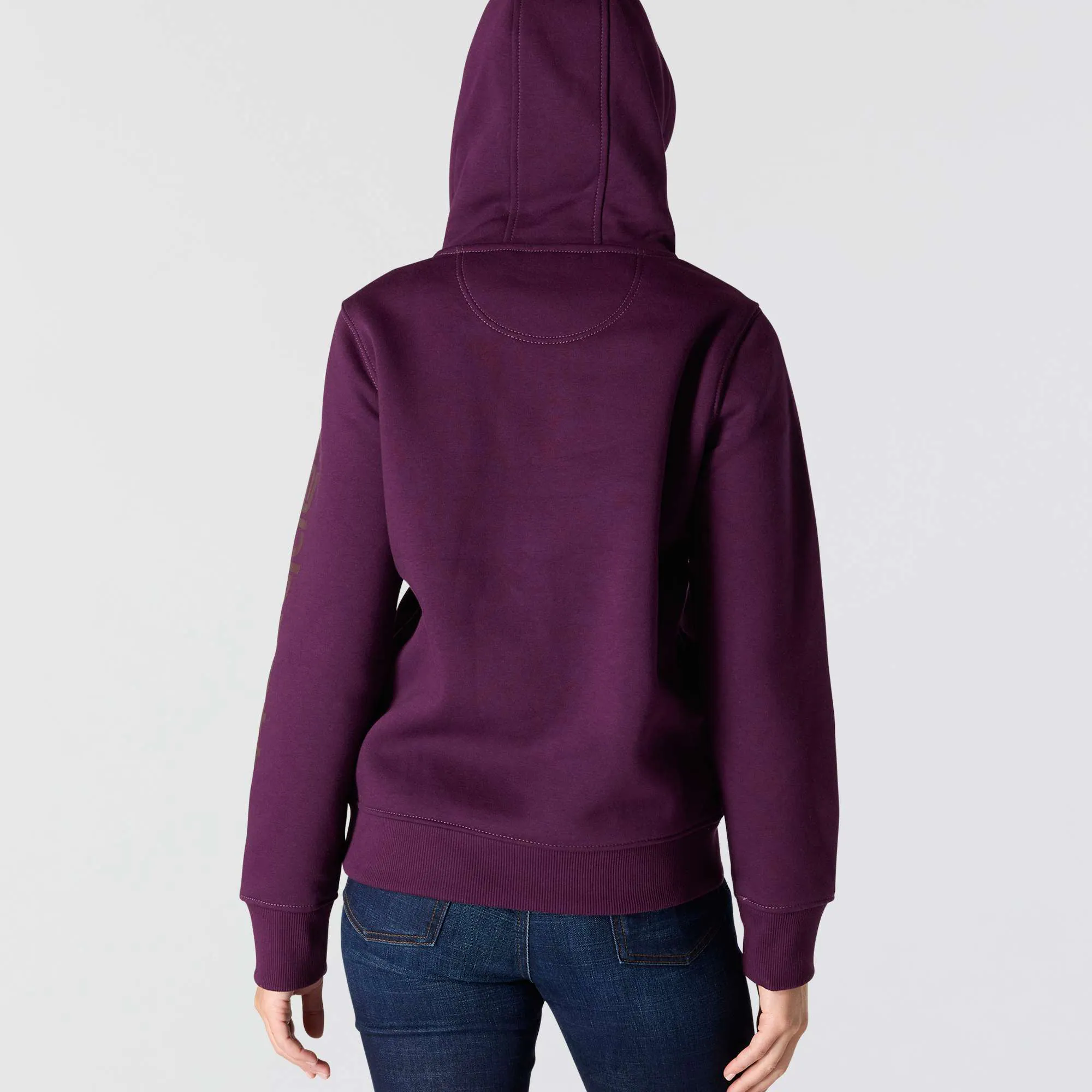 Women's Relaxed Fit Midweight Logo Sleeve Graphic Hoodie