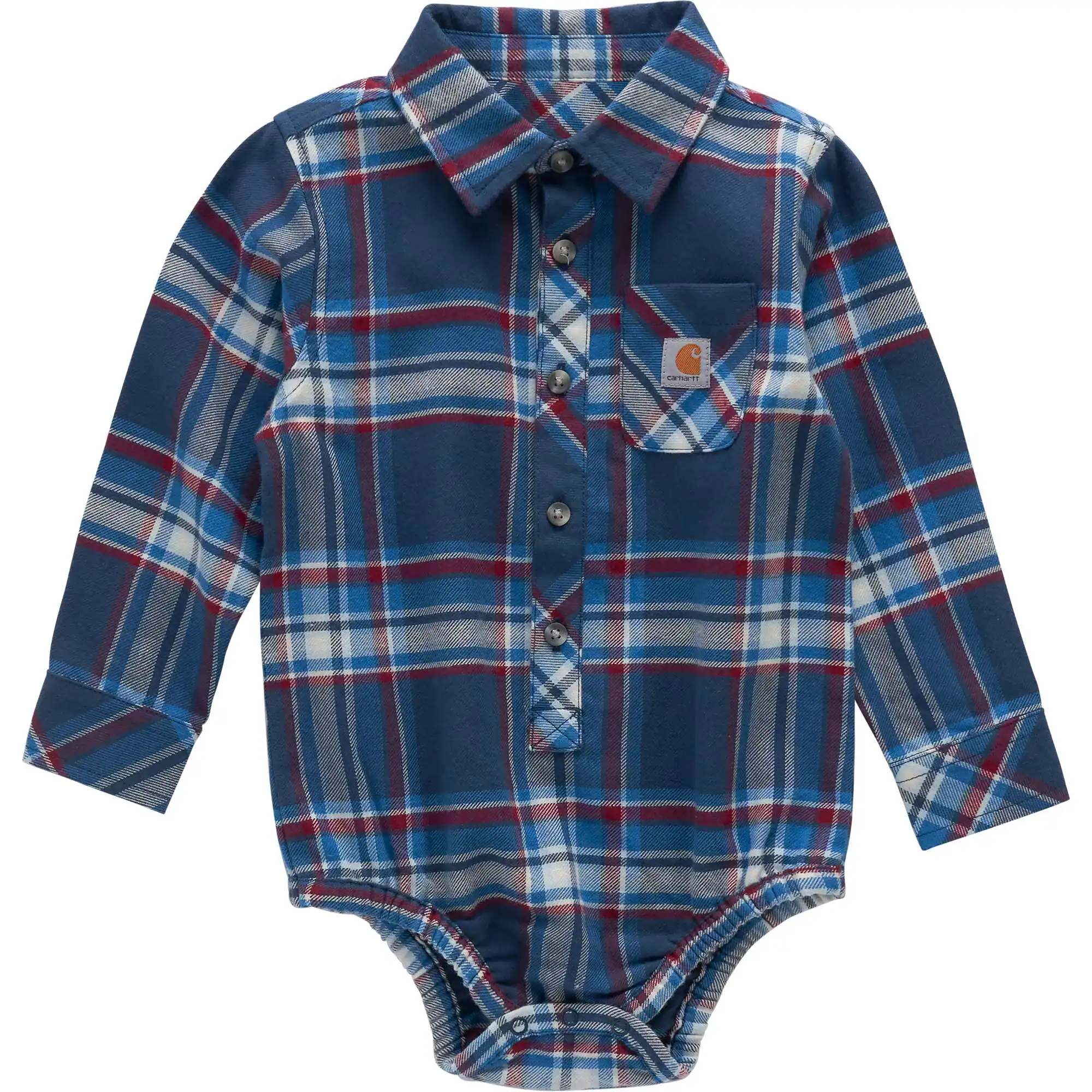 Boys' Long Sleeve Flannel Bodysuit (Baby)