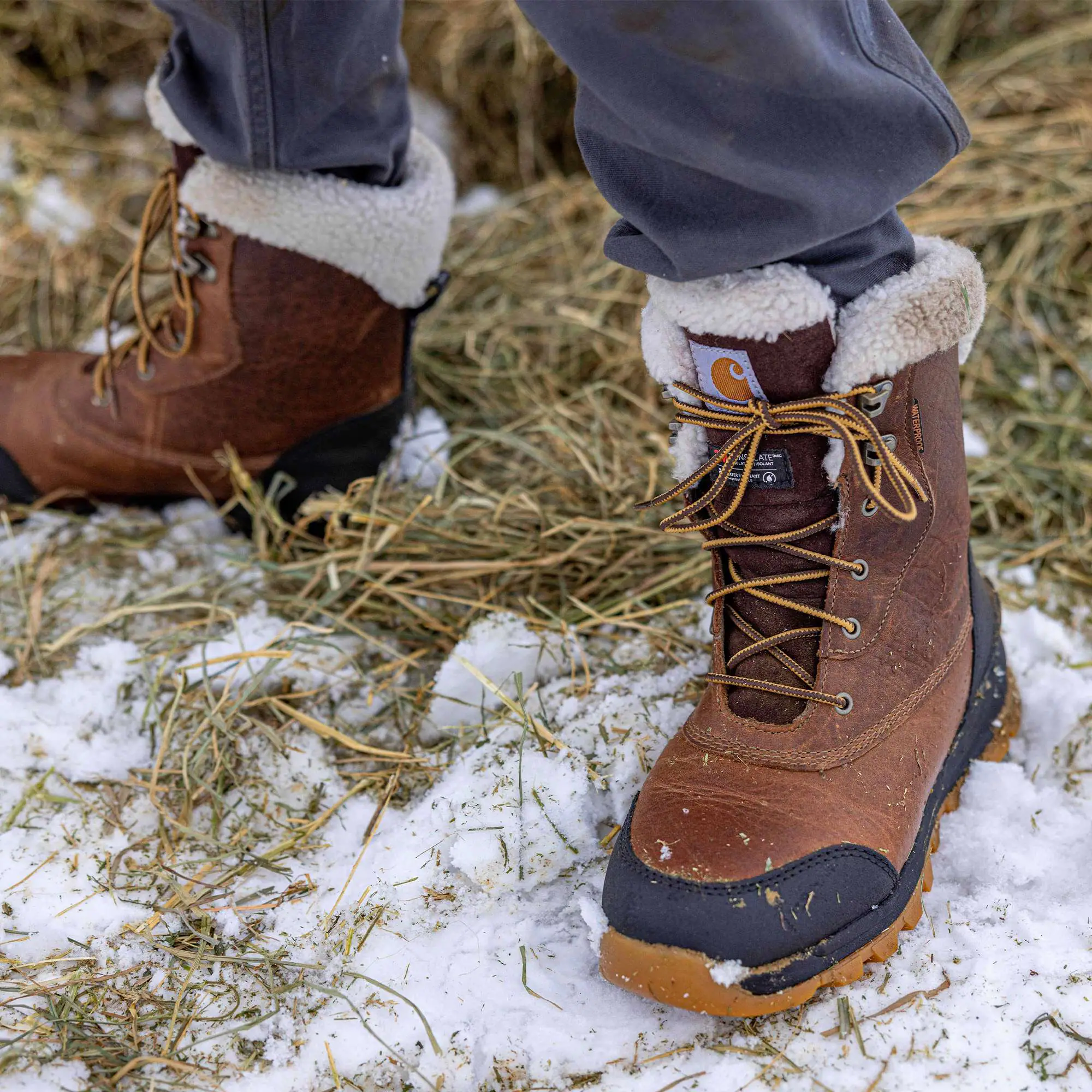 Women's 8" Waterproof Insulated Wedge Fold Down Winter Boot