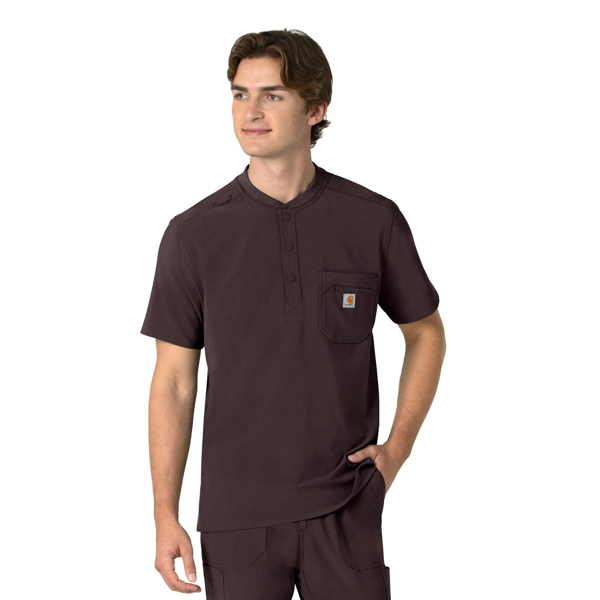 Force Cross-Flex Men's Henley Scrub Top