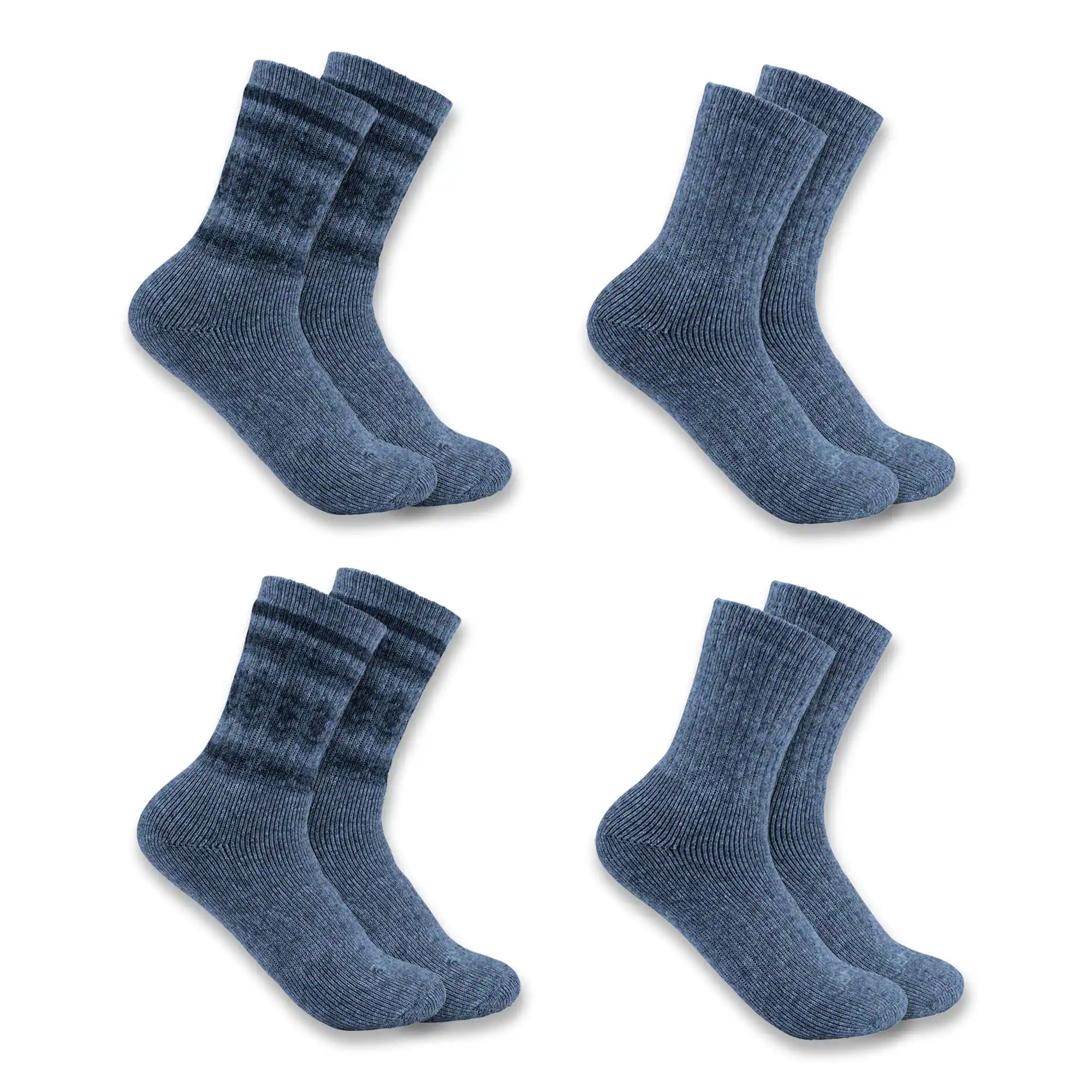 Women's Heavyweight Synthetic-Wool Blend Crew Sock 4-Pack
