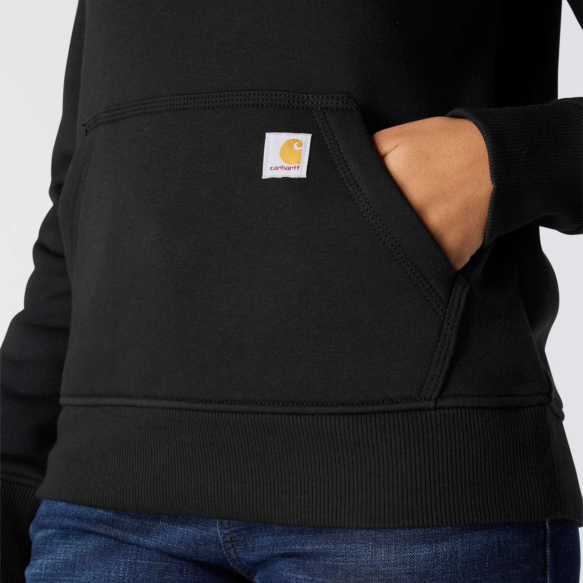 Women's Relaxed Fit Midweight Logo Sleeve Graphic Hoodie