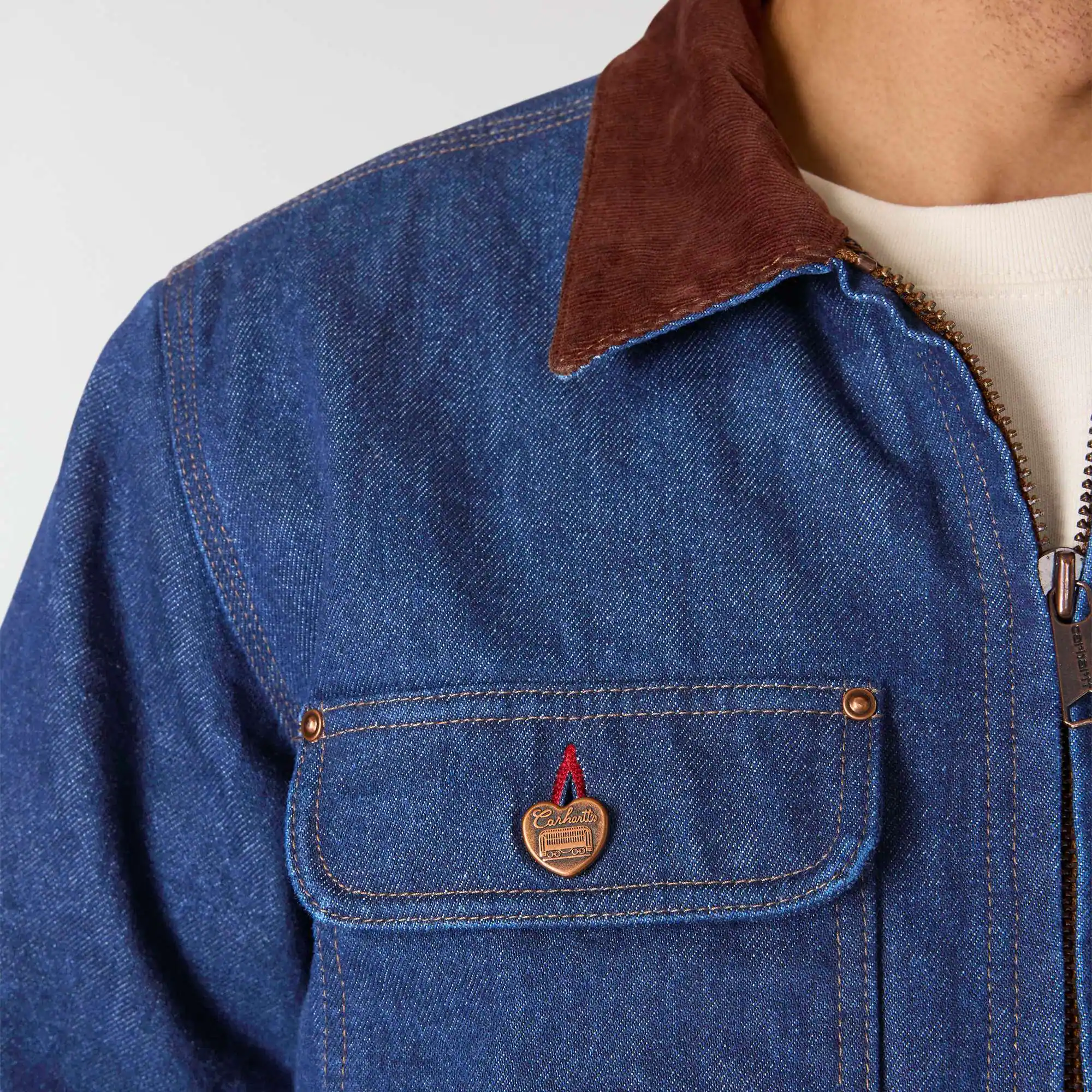Crafted Series Denim Sherpa Lined Chore Jacket