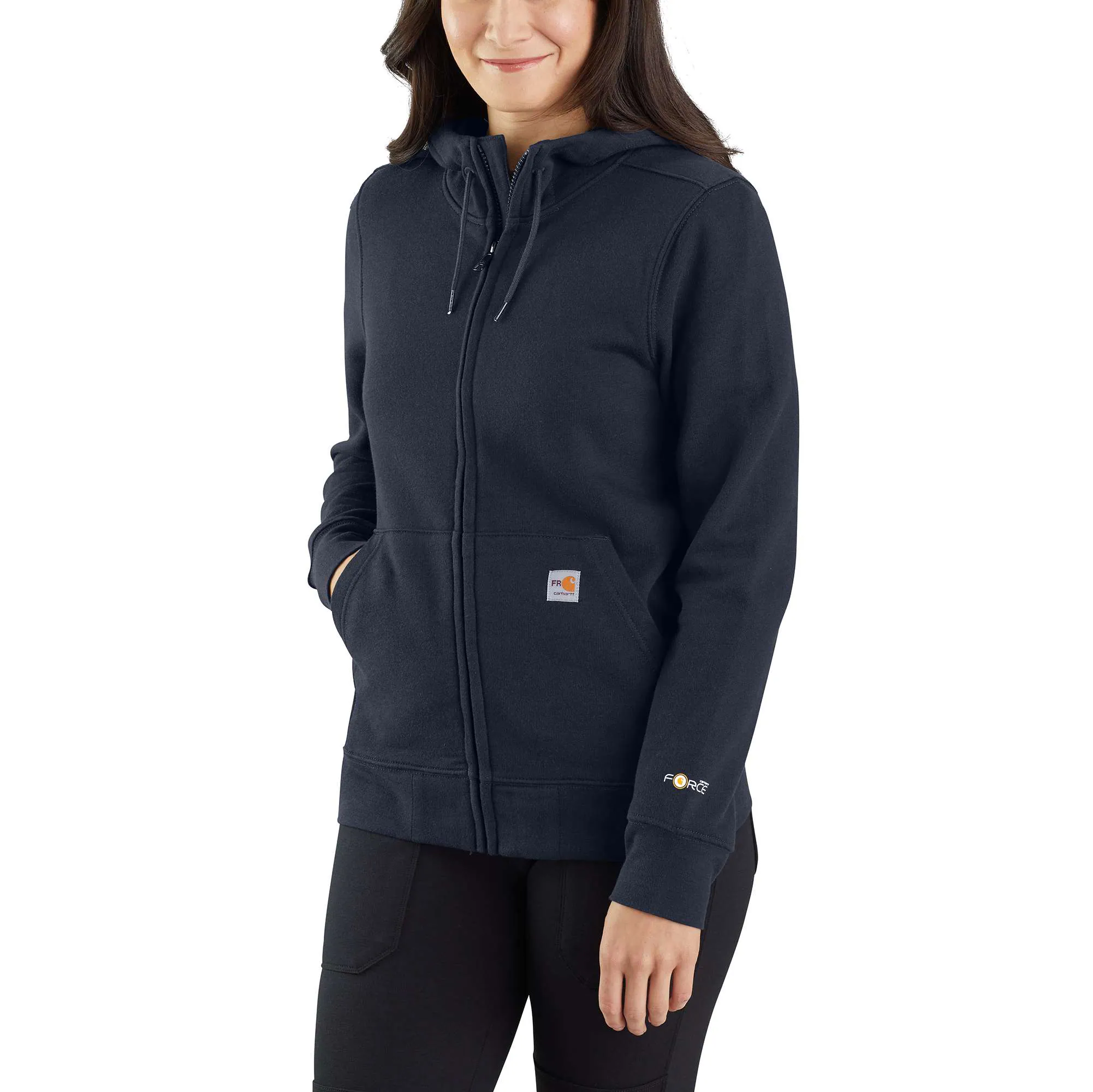Women's Flame-Resistant Carhartt Force® Relaxed Fit Midweight Hooded Zip-Front Sweatshirt