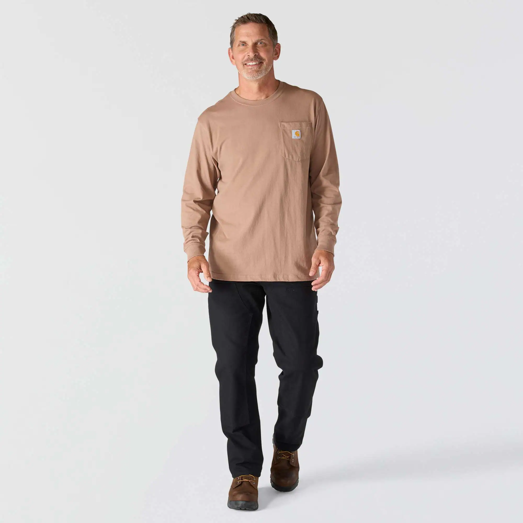 Loose Fit Heavyweight Long-Sleeve Pocket T-Shirt