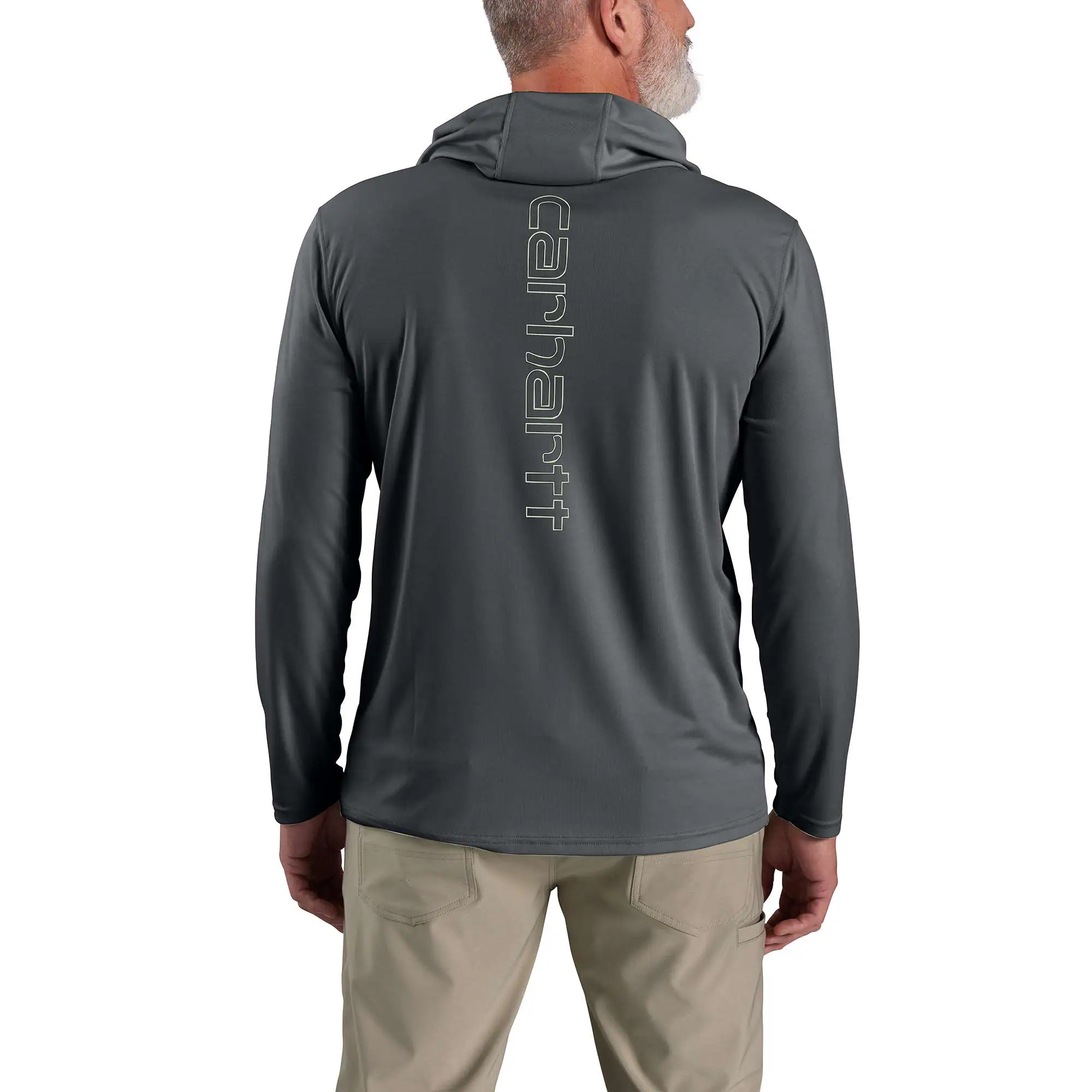 Force Sun Defender™ Lightweight Long-Sleeve Hooded Logo Graphic T-Shirt