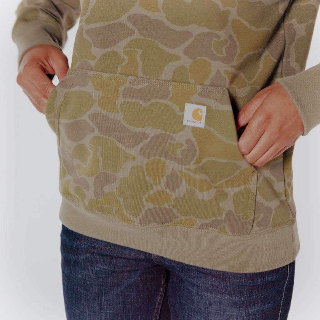 Women's Relaxed Fit Midweight Logo Sleeve Graphic Printed Sweatshirt