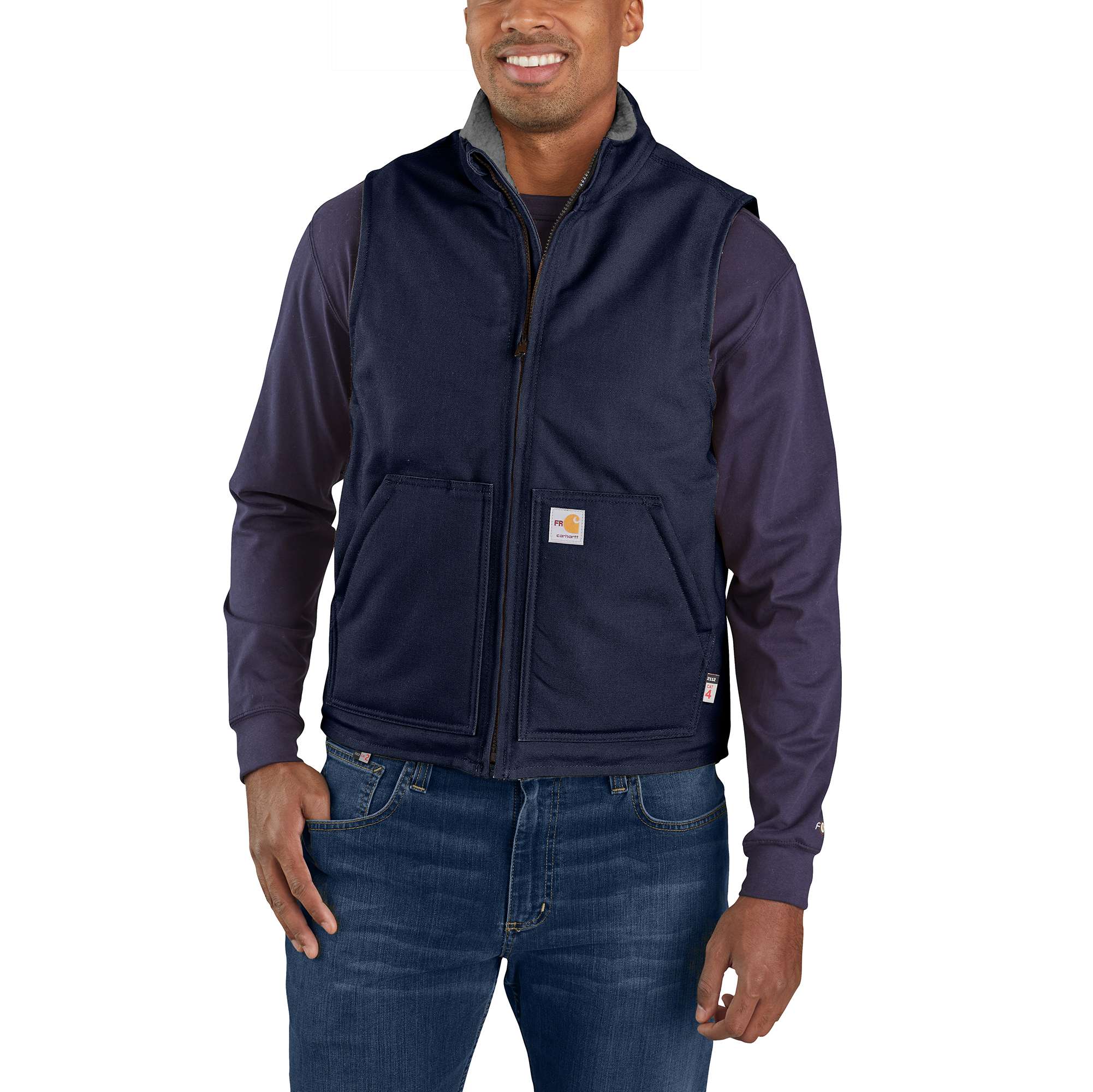 Flame-Resistant Duck Sherpa Lined Vest