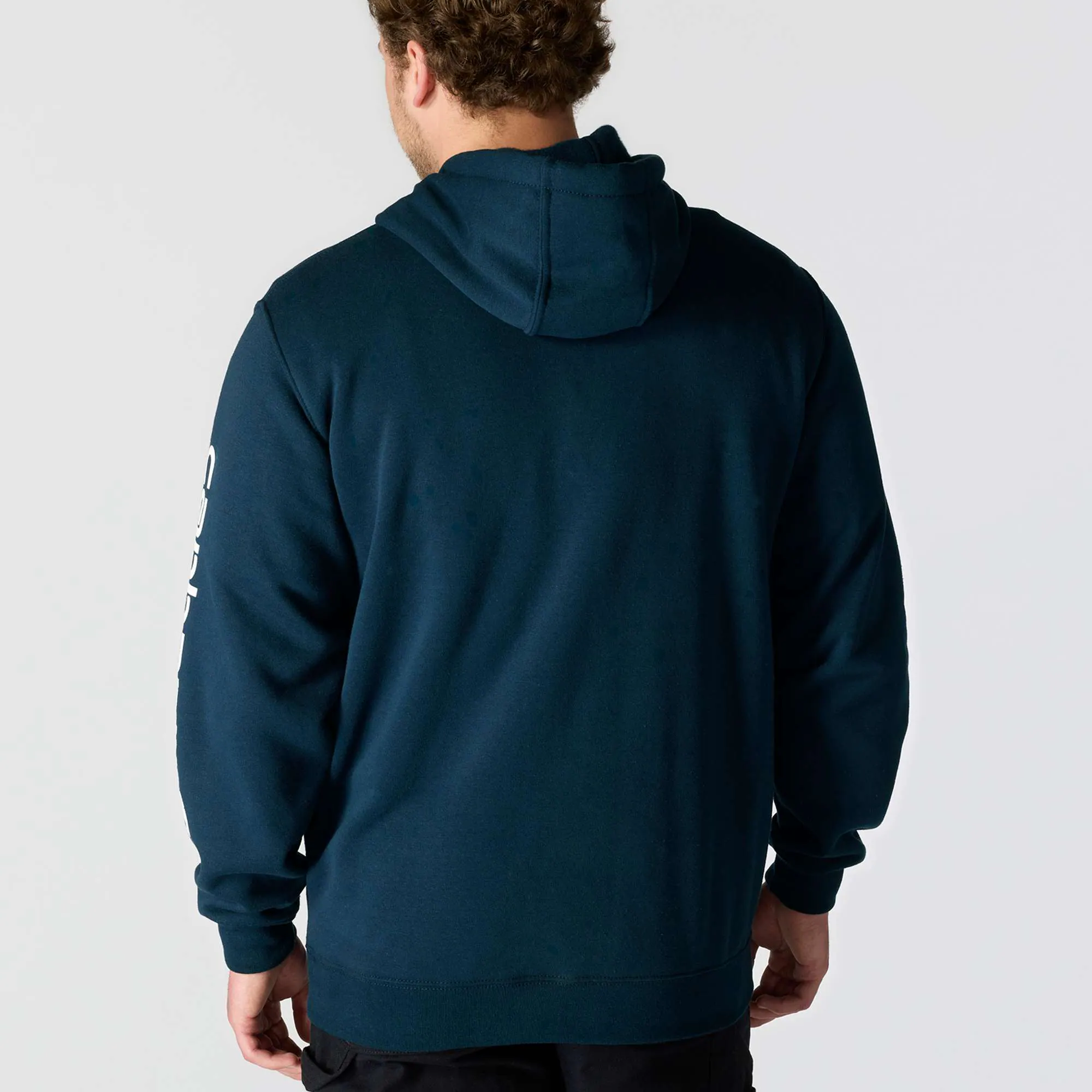 Loose Fit Midweight Logo Sleeve Graphic Hoodie