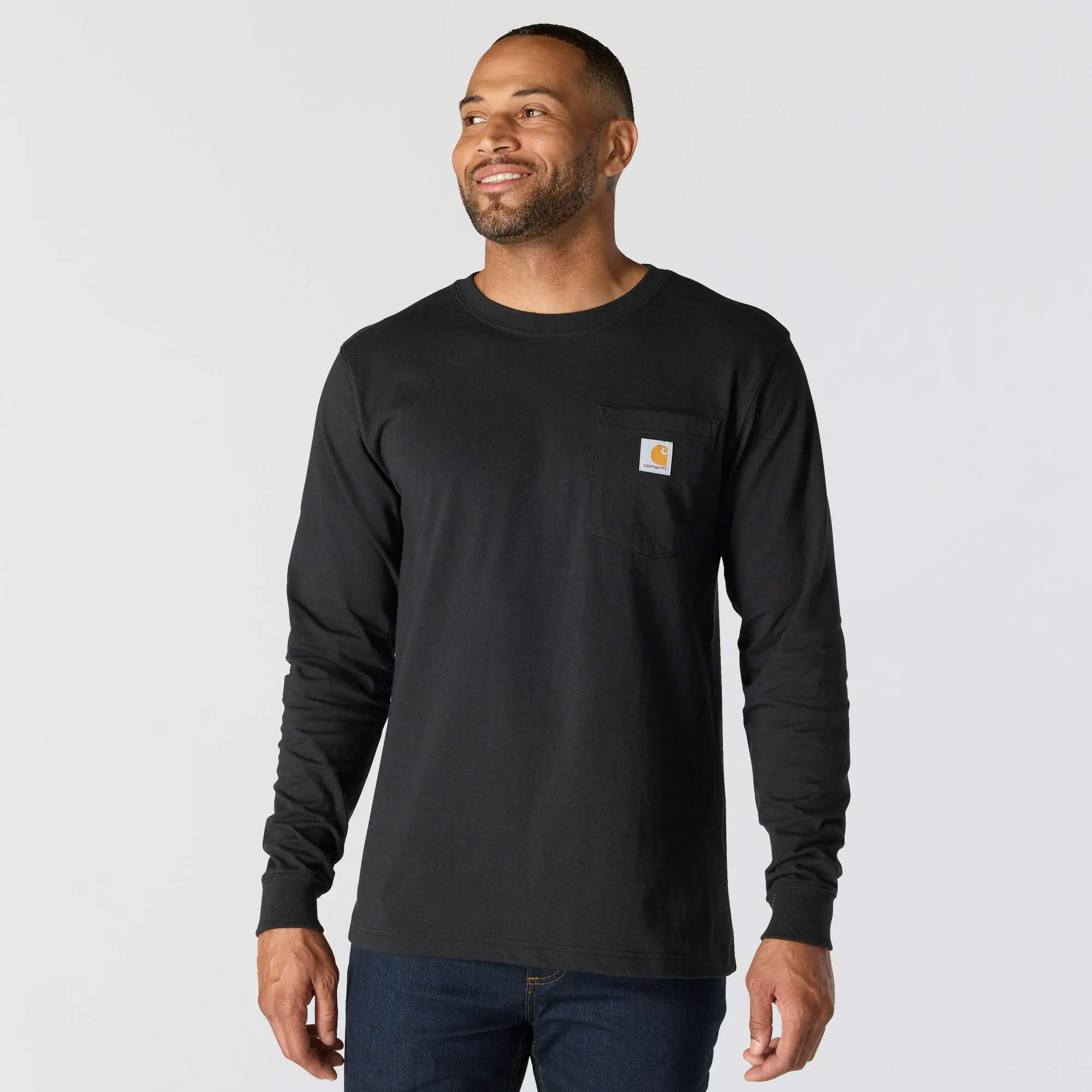 Relaxed Fit Heavyweight Long-Sleeve Pocket C Graphic T-Shirt