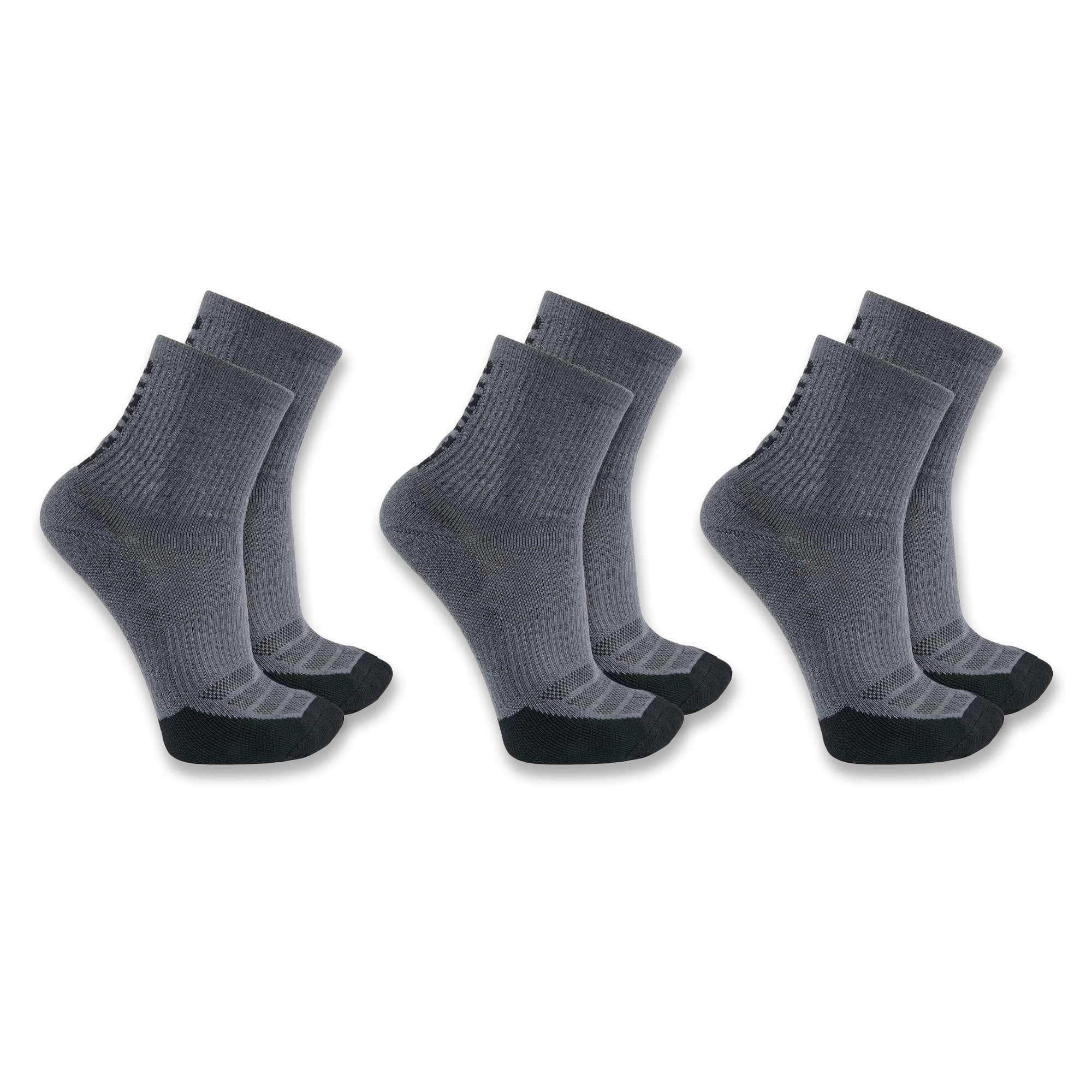 Carhartt Force® Midweight Logo Short Crew Sock 3-Pack