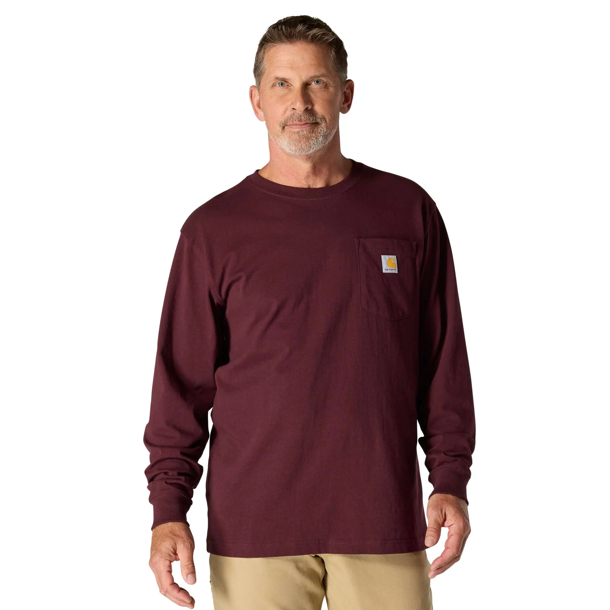Loose Fit Heavyweight Long-Sleeve Pocket T-Shirt