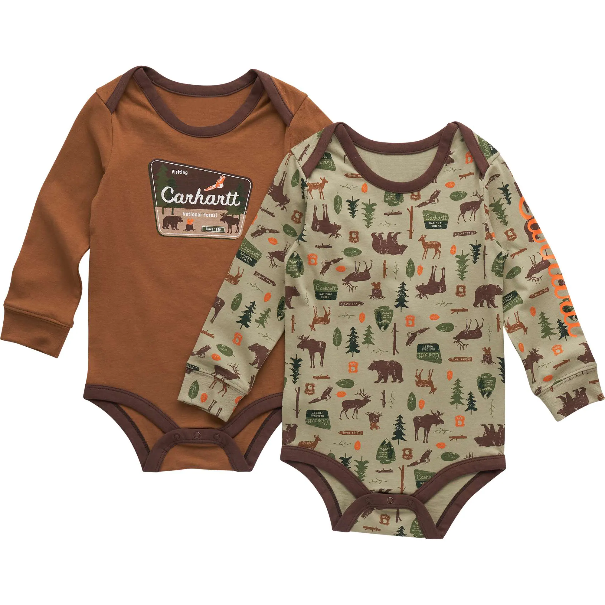 Boys' 2-Piece Long Sleeve Outdoor Bodysuit Set (Baby)