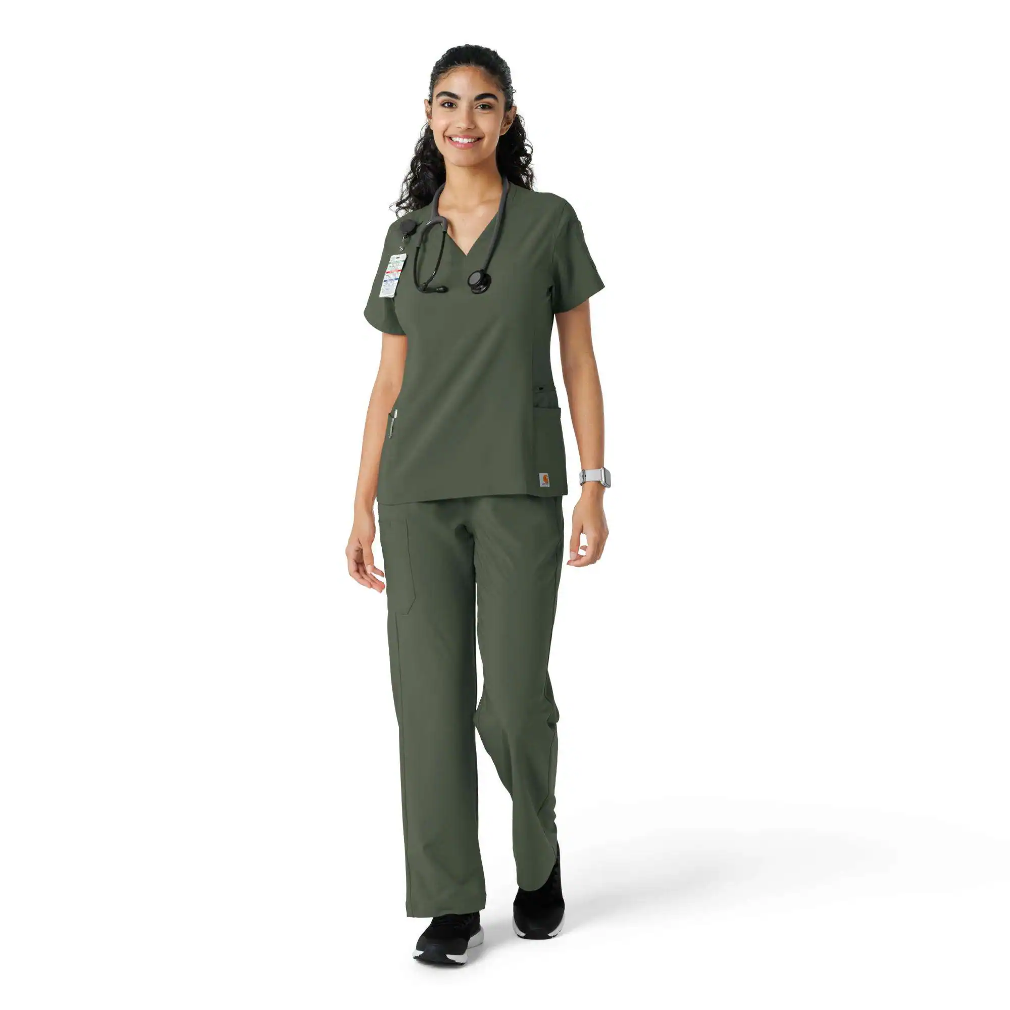 Women's Force Cross-Flex Knit Panel Scrub Top