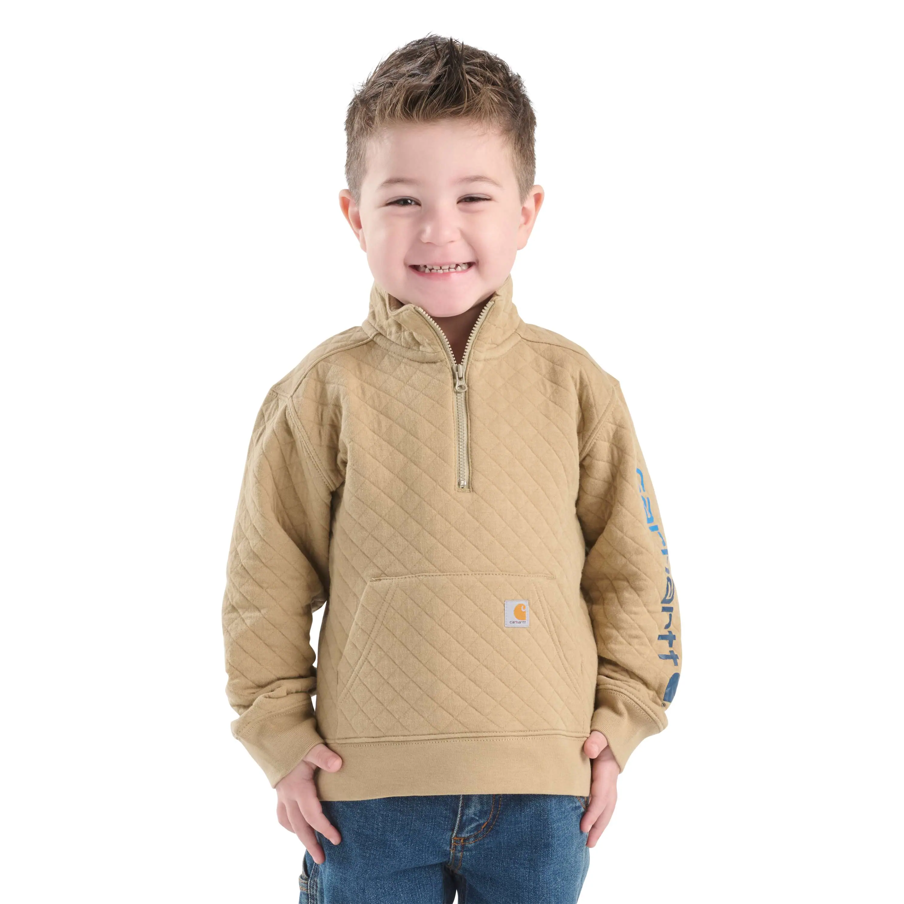 Boys' Long Sleeve Quarter-Zip Sweatshirt (Toddler/Child/Youth)