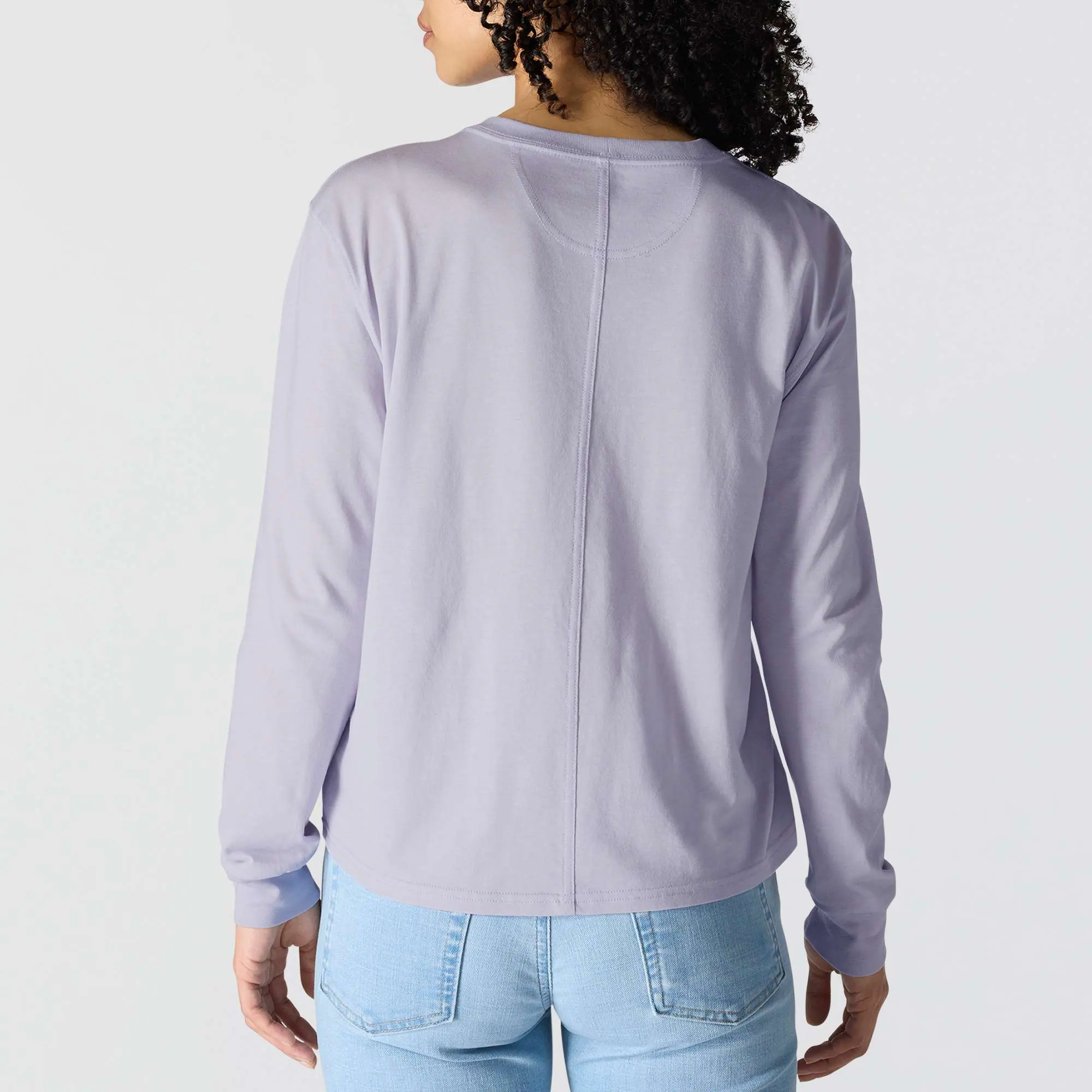 Women's TENCEL™ Fiber Series Loose Fit Long-Sleeve Crewneck Pocket T-Shirt