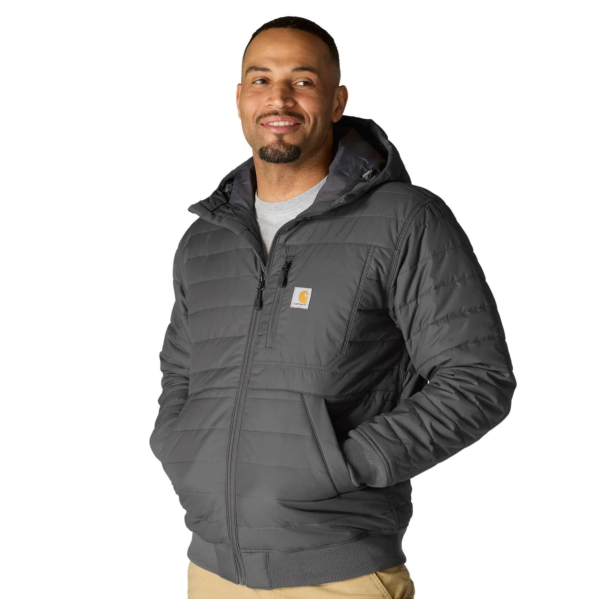 Rain Defender® Relaxed Fit Lightweight Insulated Hooded Jacket - 3 Warmest Rating